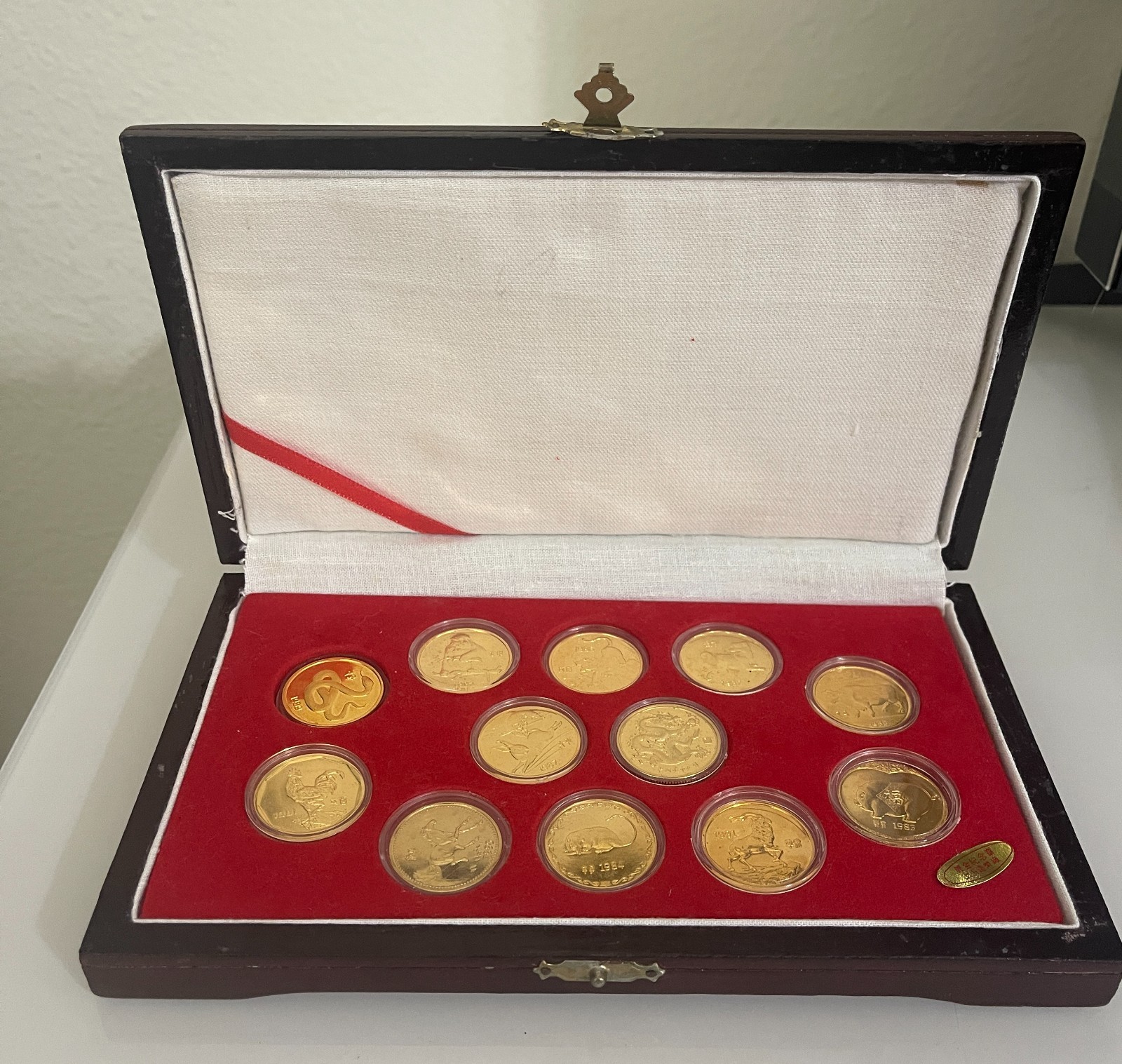 Chinese Zodiac Commemorative Medals Set of 12 Coins Shanghai Mint With Box
