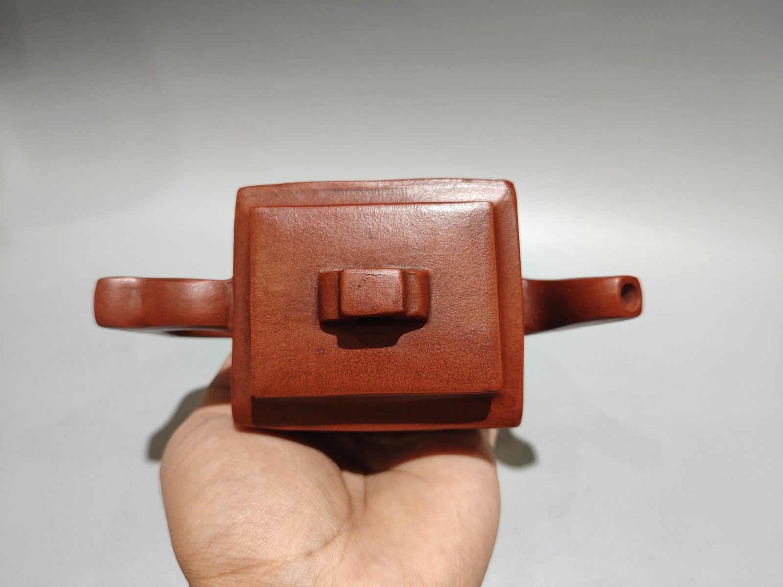 5.9″ Chinese Yixing Zisha Pottery Red Clay Double Crane Longevity Relief Teapot
