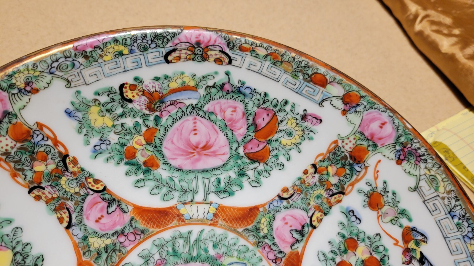 Antique 1900’s Asian Collector’s Bowl Hand-Painted Famille Rose Medallion