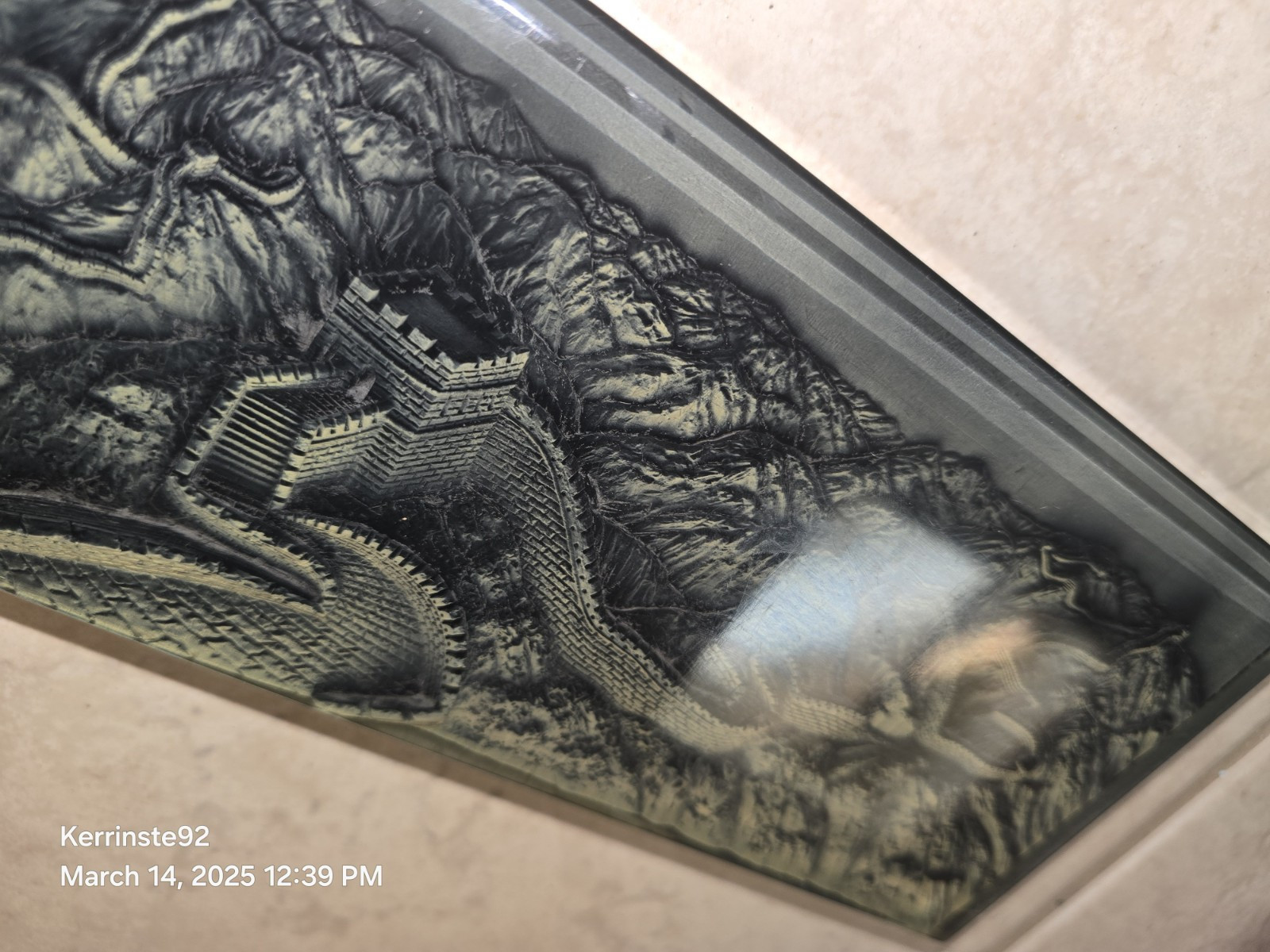 GREAT WALL OF CHINA SCENIC 3D ART STANDING PLAQUE MCM CHINESE DECOR 10″ X 4.5″