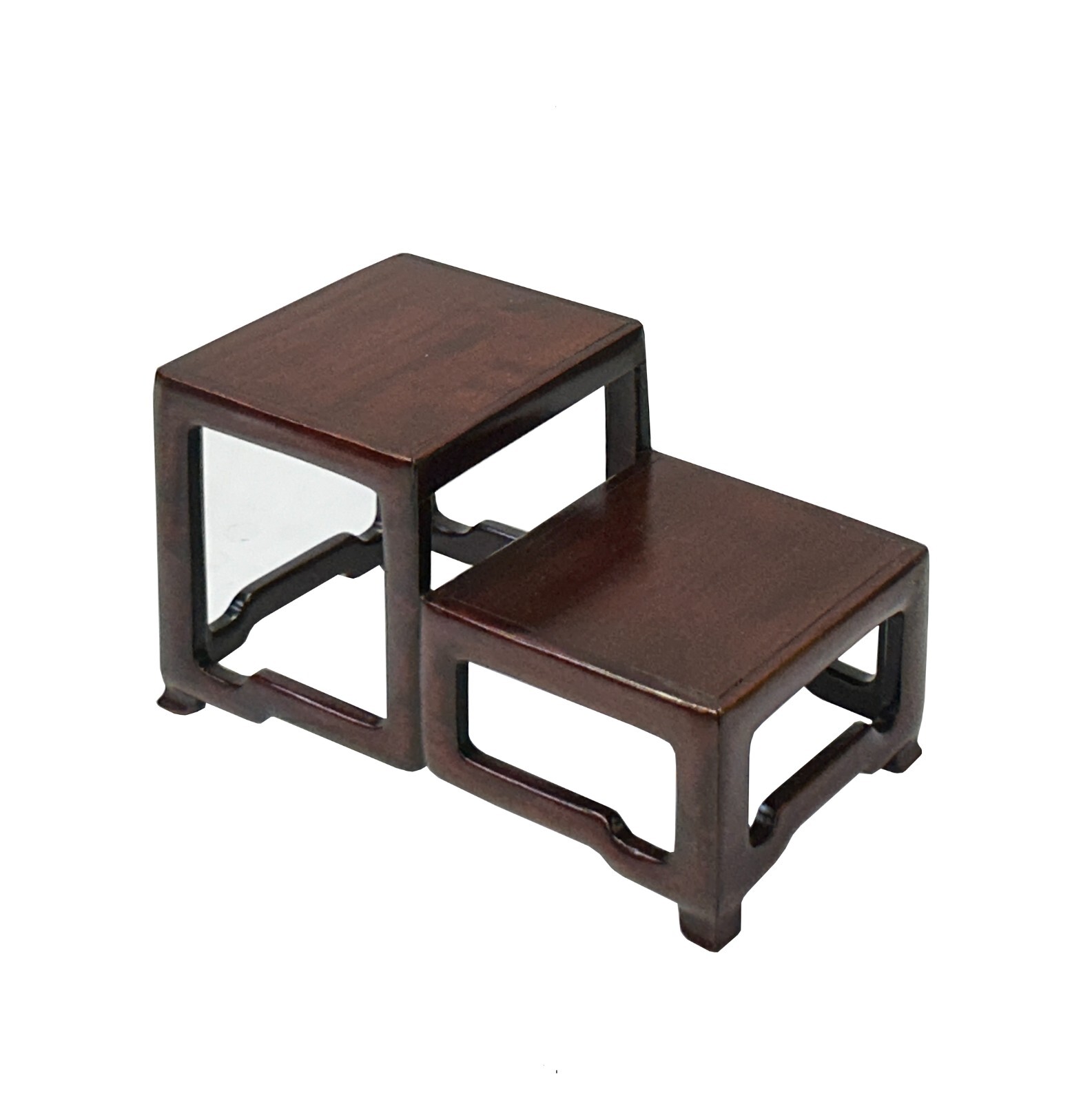 3.25″ Brown Wood Step Shape Table Top Curio Display Easel Stand st1034A