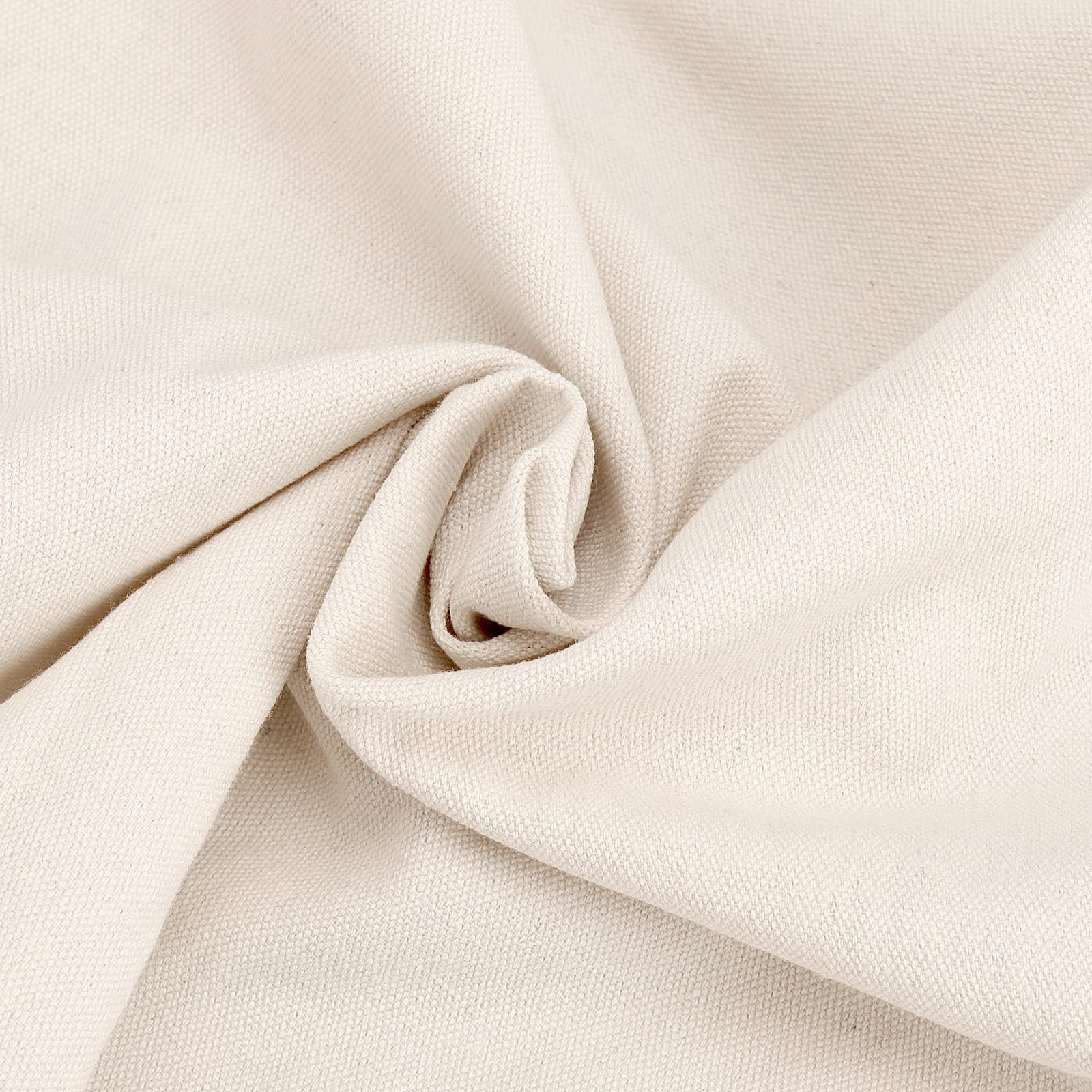 PINGEUI 59×157 Inch/4 Yards Nature Linen Needlework Fabric By Yard, Plain