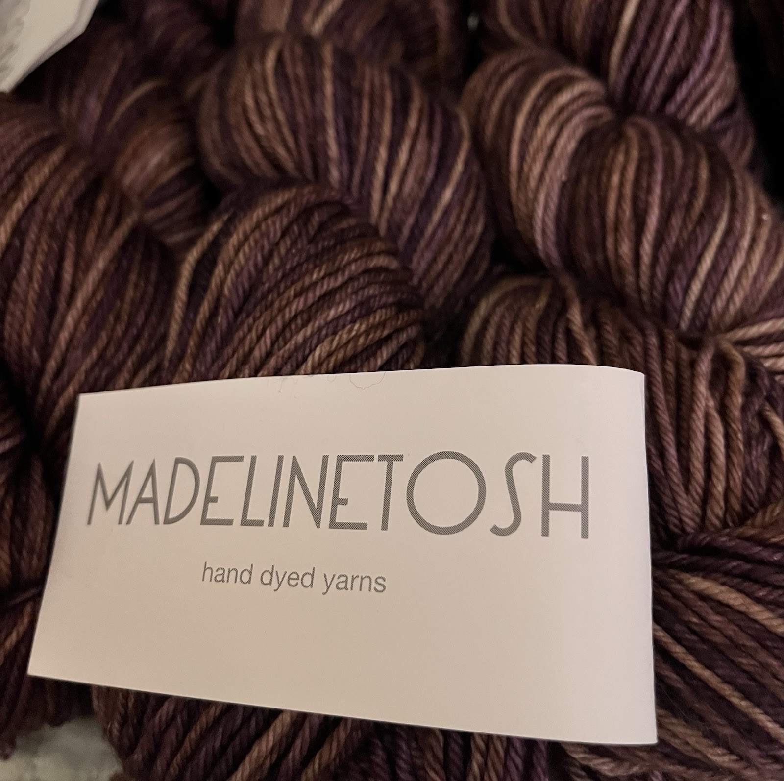 Madeline Tosh – 100% Merino Superwash – Smokey Orchid – 5 Hanks 225 yds each