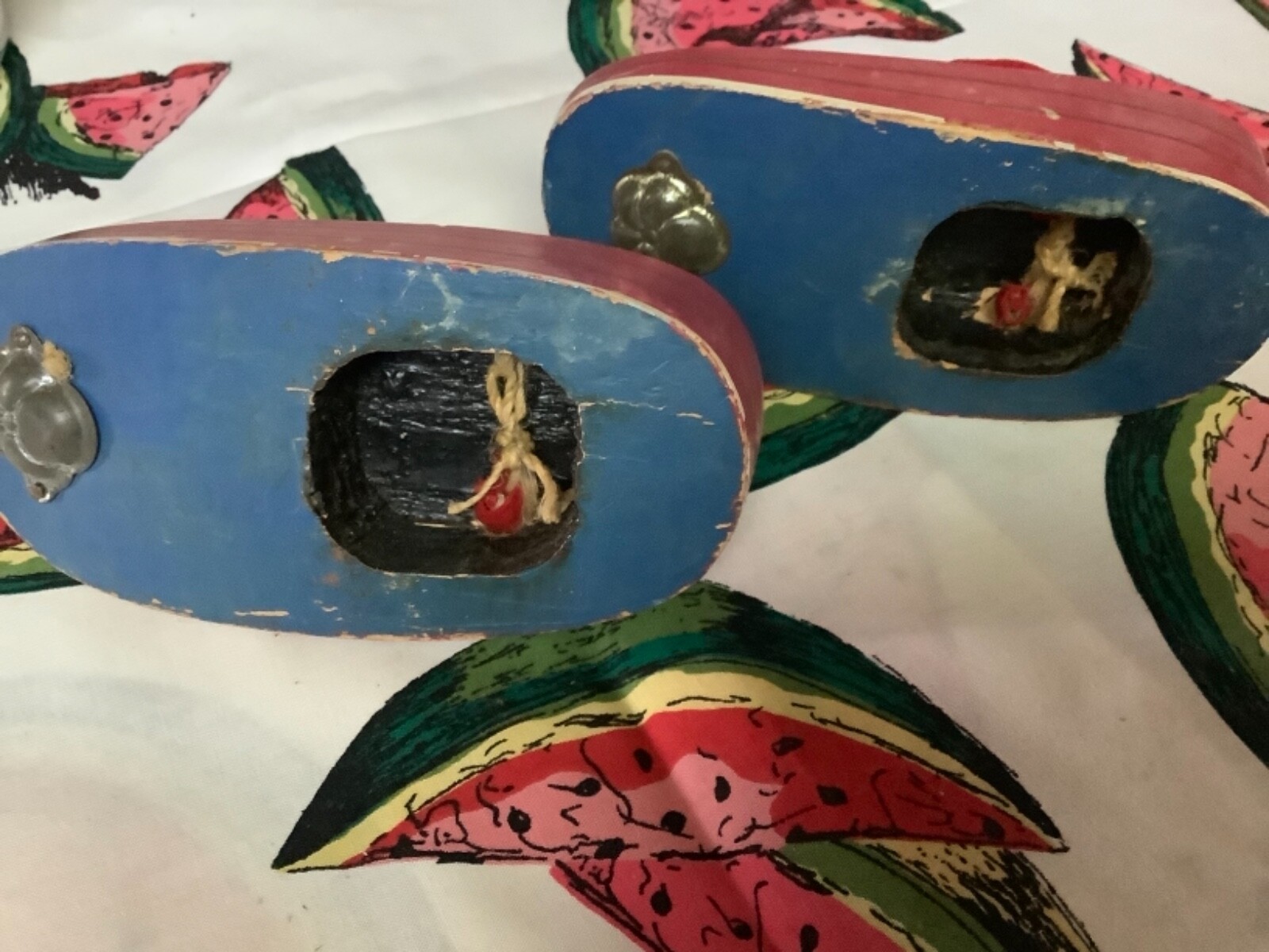 CHILDREN’S CHINESE WOODEN KIMONO CLOGS 6” Long x 2 5/8” Wide