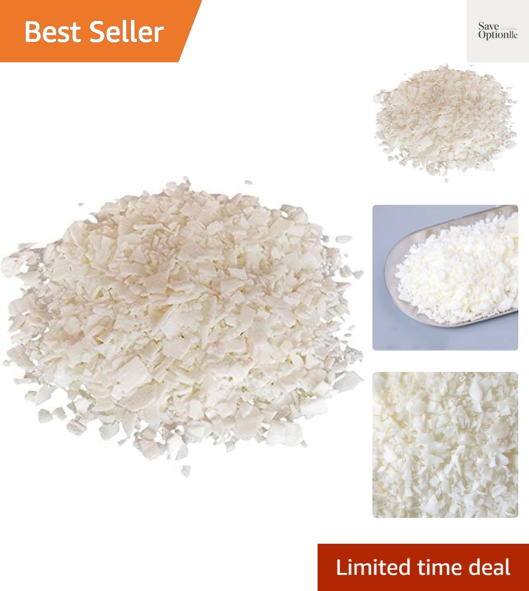 Pure White Soy Wax Flakes, 100% Natural Soy Wax Bulk for Candle Making DIY, …