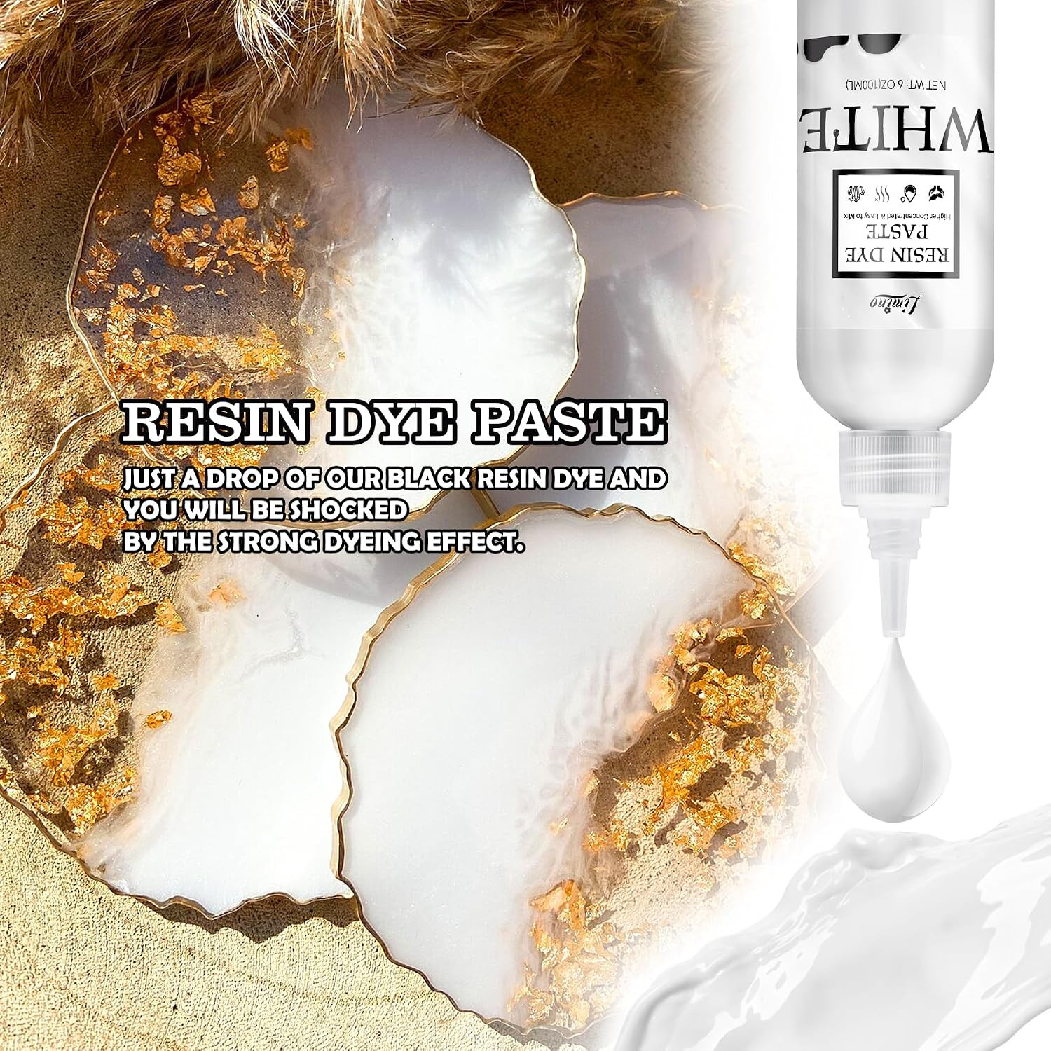 White Epoxy Resin Pigment Paste – 3.4 Fl.Oz / 100Ml Concentrated Dye for Ocean W