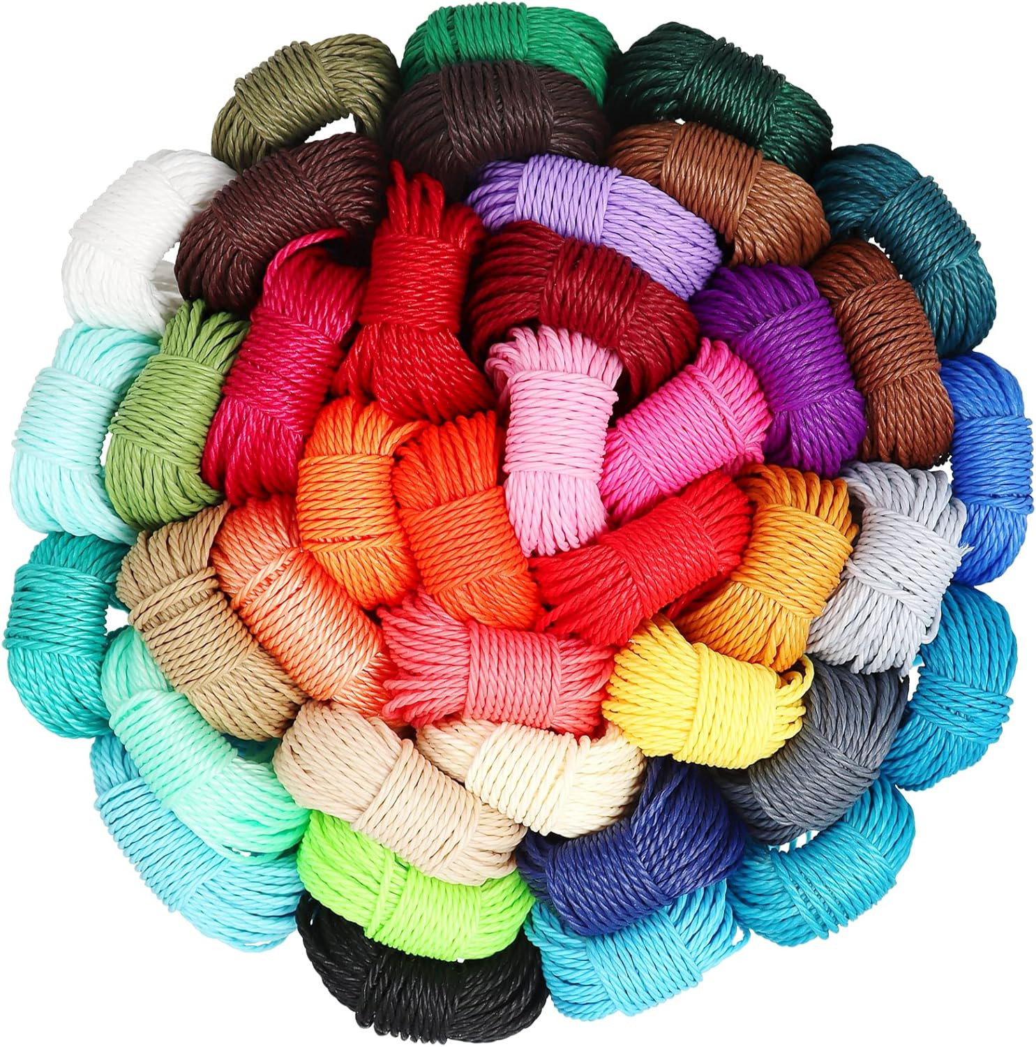 40 Colors 1Mm Waxed Polyester Cord 437 Yard Waxed Bracelet Cord Wax String Cord