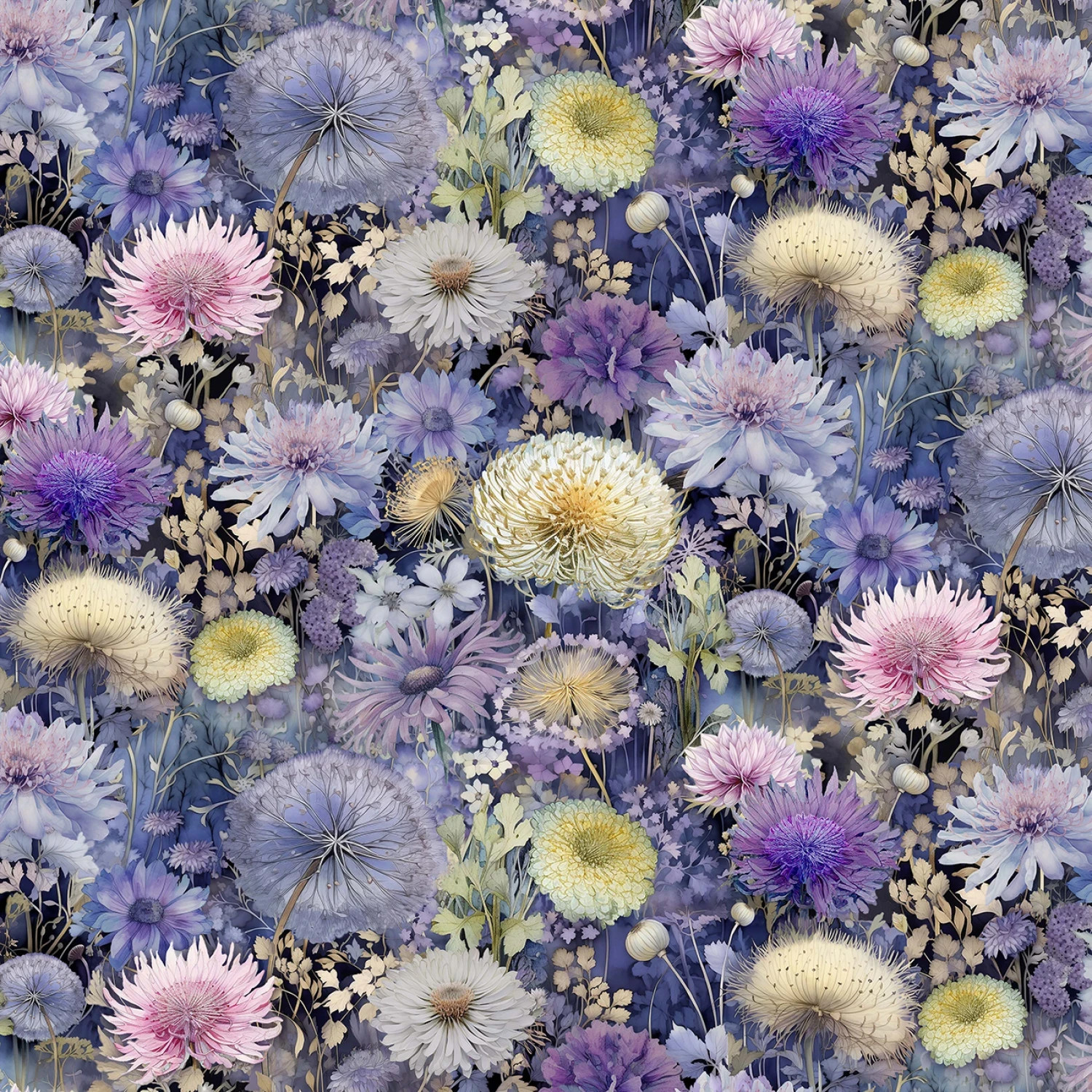 Mystic Meadow Packed Wildflowers 44in Wide BTY