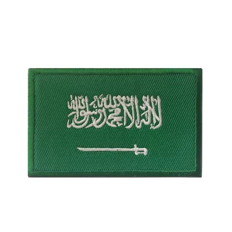 Saudi Flag Patch Embroidered Sew-On Saudi Arabia Middle East Decal Free Shipping
