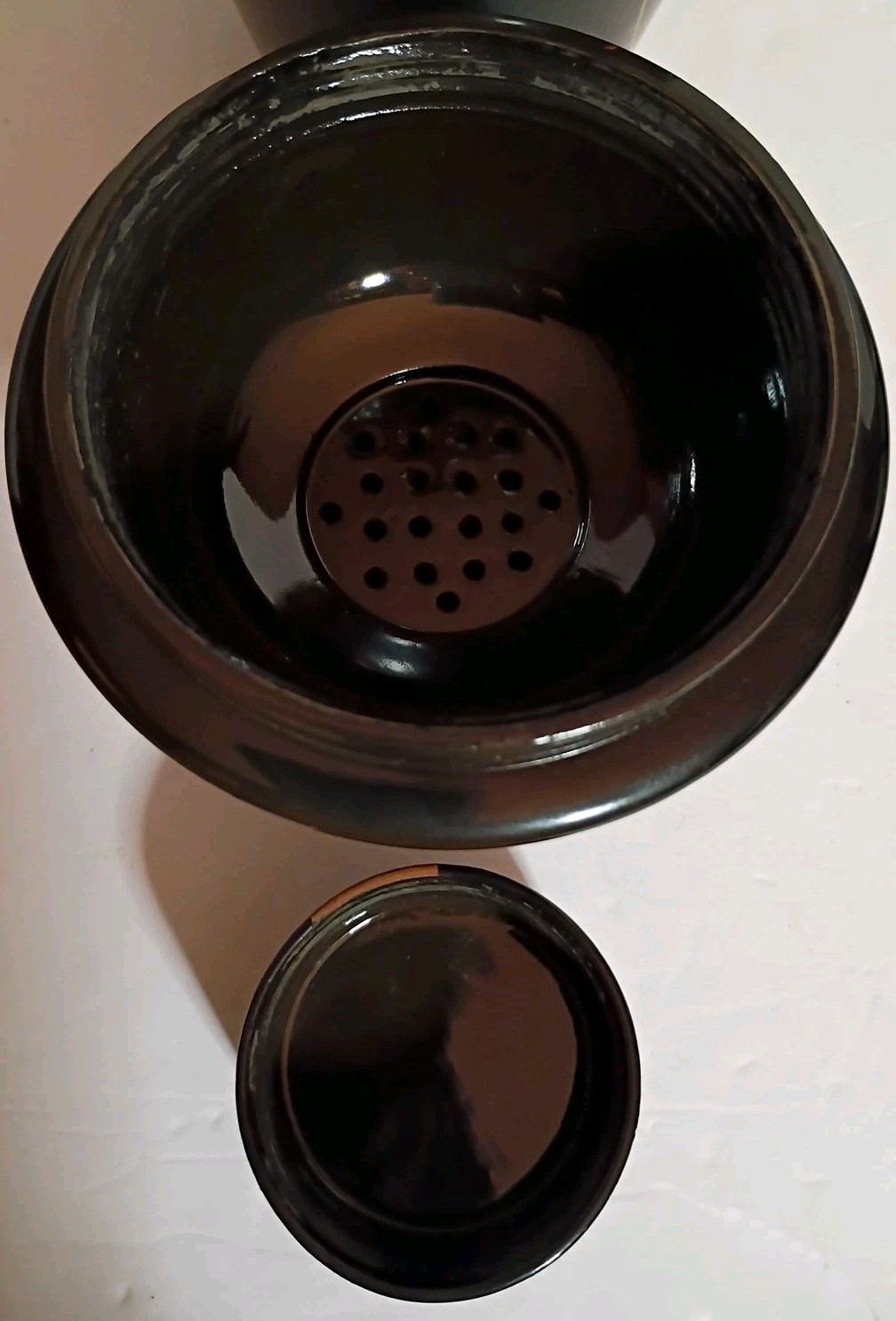 Beautiful Fighting Gold Rooster Chicken Black Lacquer Wood Shaker & 5 Cups China
