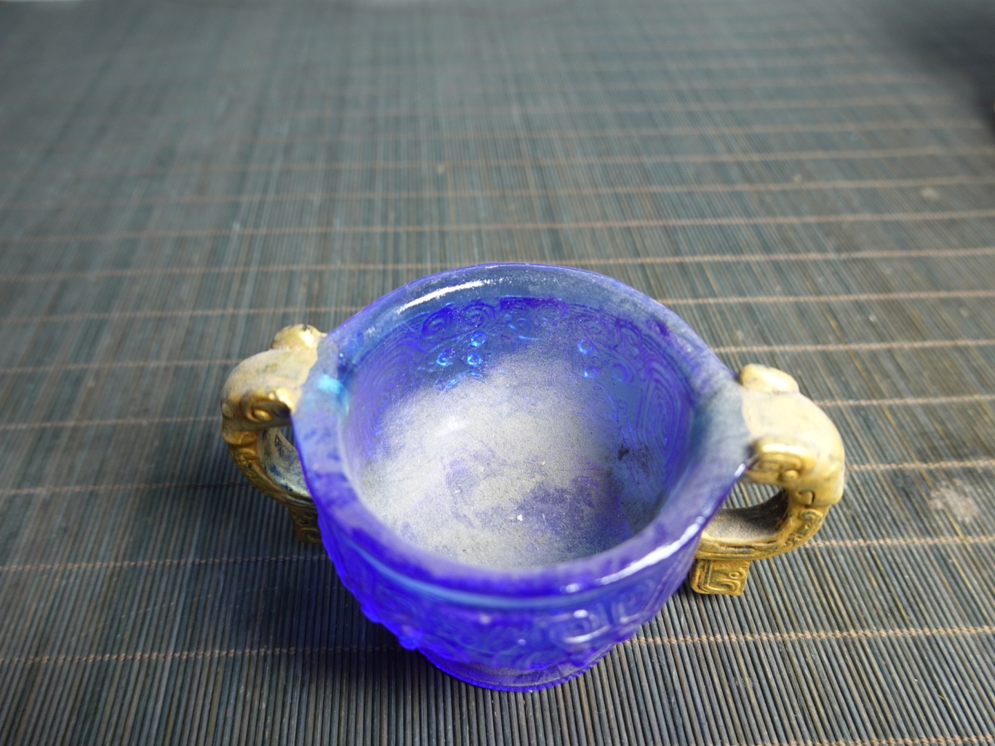 3.9″ Collect China Coloured Glaze Painted Elephant Ears Incense Burner Censer