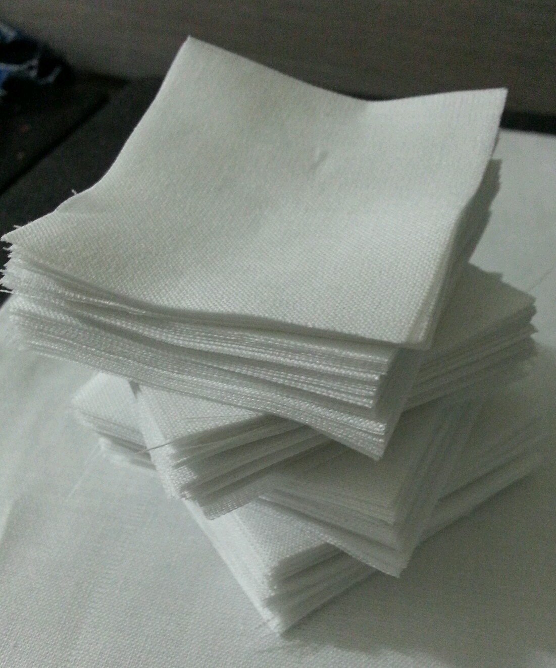 Lot of 50pcs quilt blocks, cotton charm pack, 6.5″ squares, WHITE solid fabric