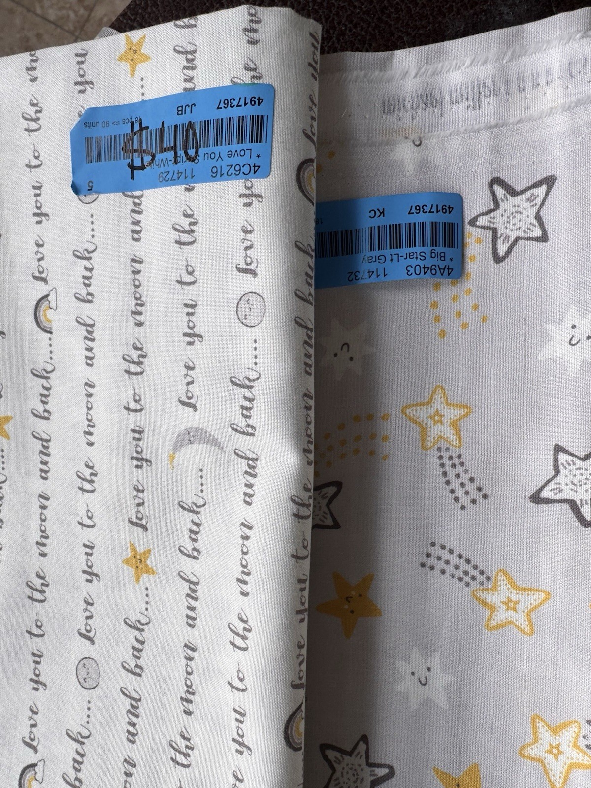 Michael Miller Fabric To the Moon and Back 14 1.25 Yard Cuts! Baby Quilt Craft
