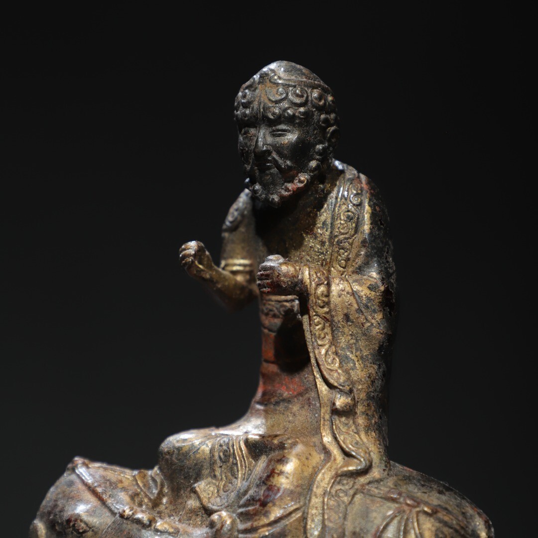 Bronze and gold [Arhat] Buddha statue