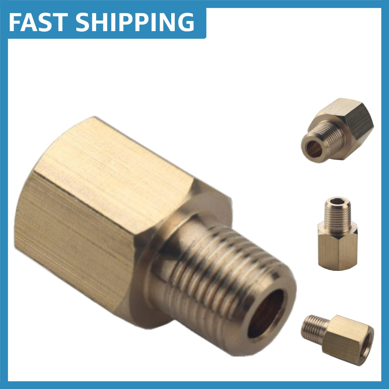 Precision Brass 1/8 NPT Male to BSPT Female Thread Adapter – Lightweight Design