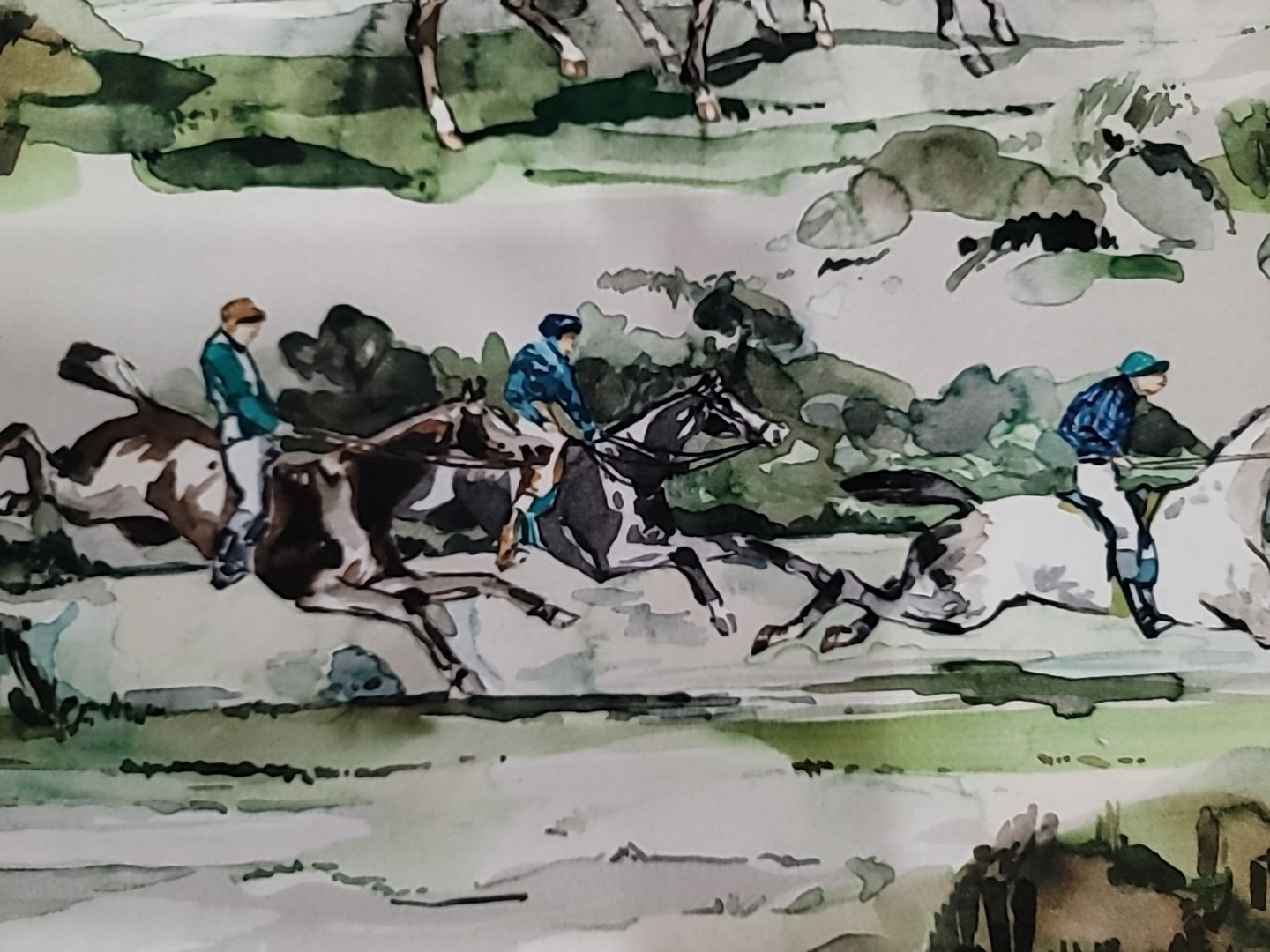 Mulberry Home Morning Gallop Velvet in Racing 1 Yard FD295/S43 New