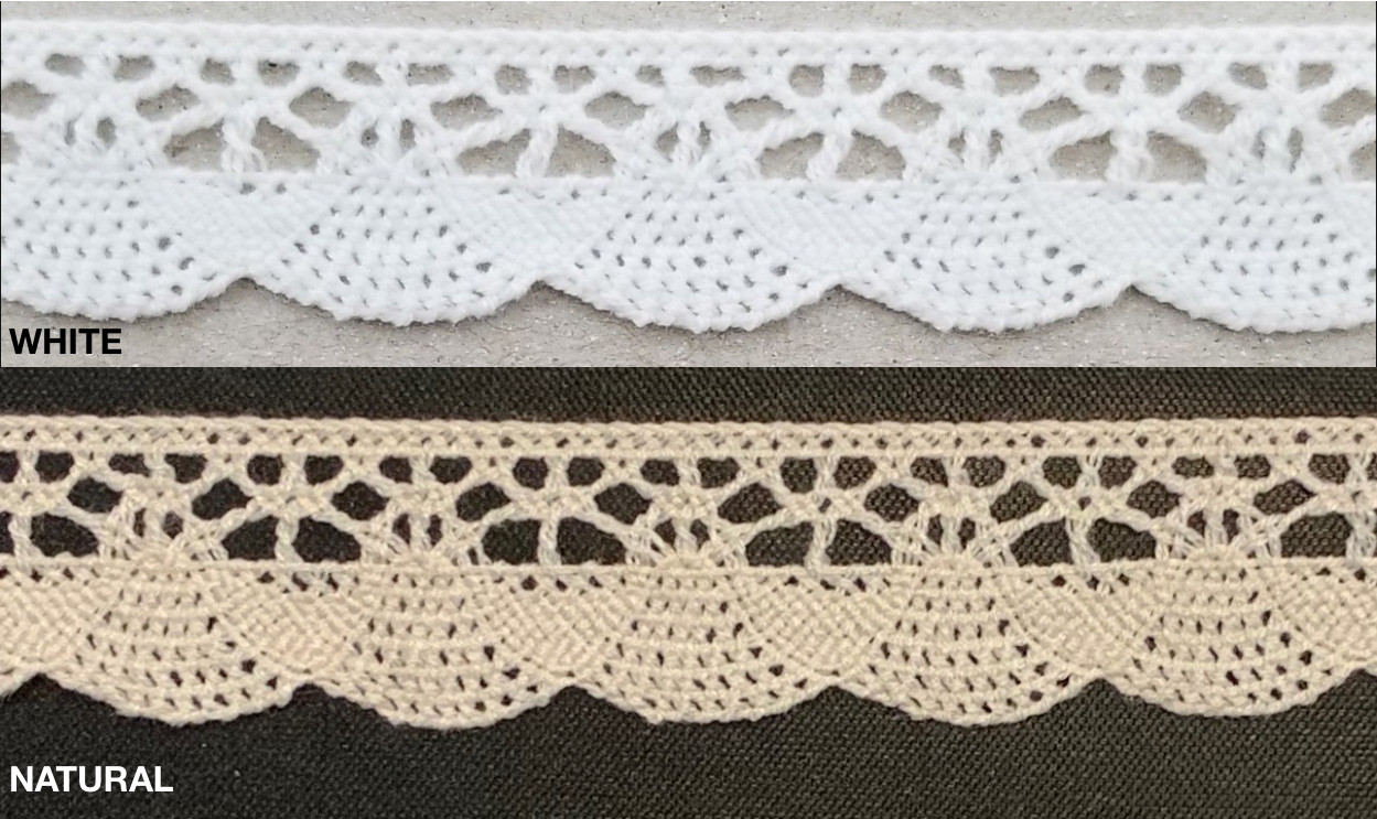 5/8″ Cotton Cluny Lace Trimming – 18 Continuous Yards – MADE IN USA!