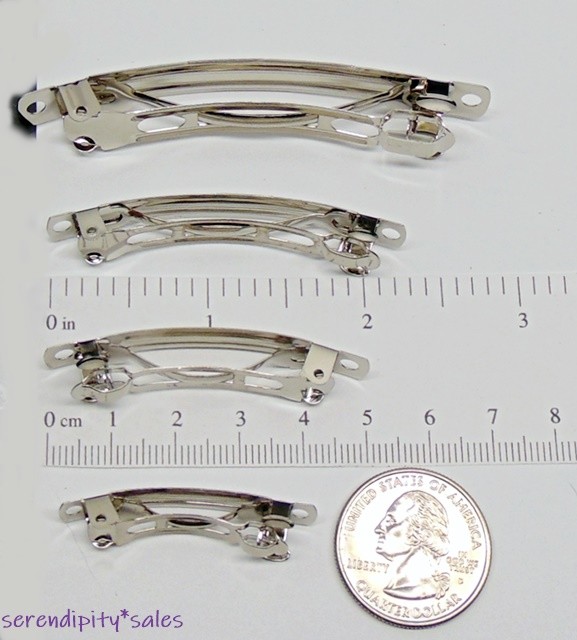 Hair BARRETTES Clip Findings 40mm 50mm 60mm 76mm Nickel Silver Blanks 1.5″ 2″ 3″