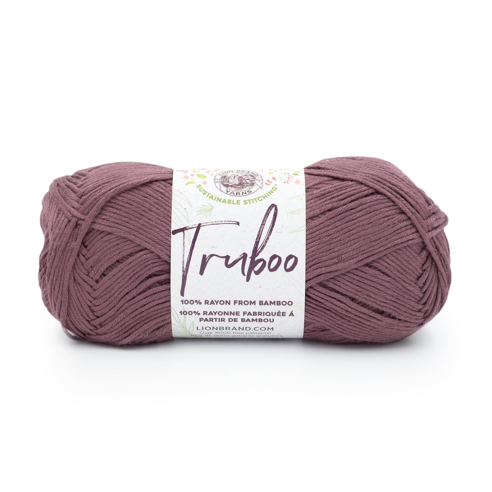 Truboo Yarn for Knitting and Crocheting, Raisin, 1 Pack