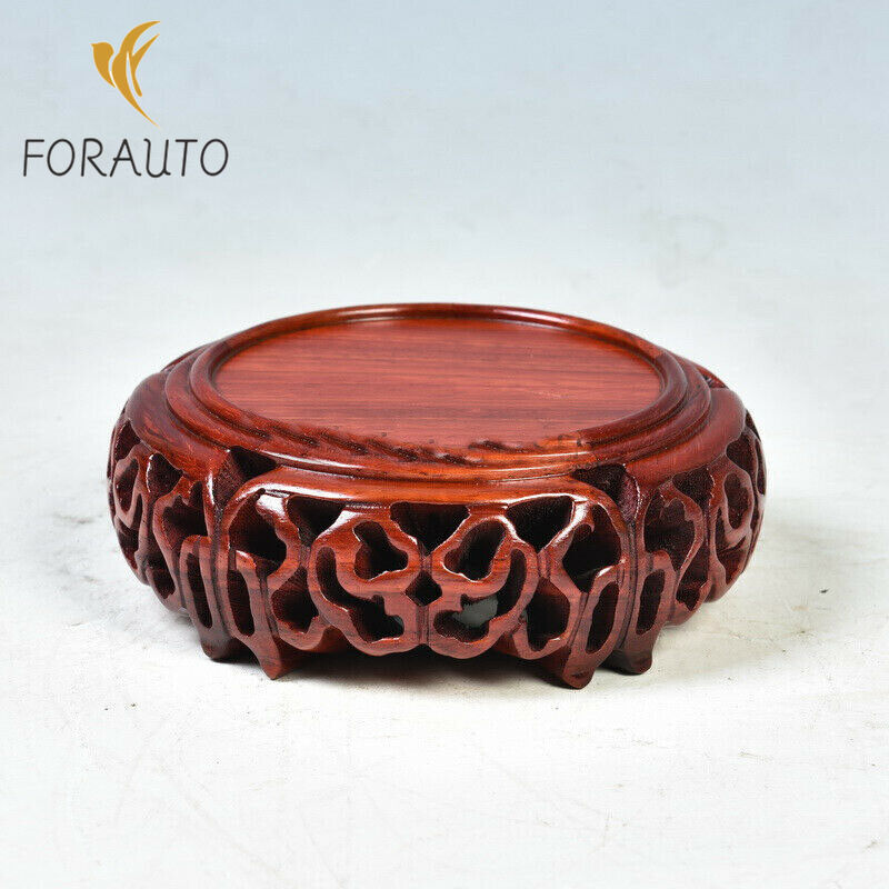 3 .1″ Wood Round Base Display Stand for Vase Teapot Incense Burner Flowerpot