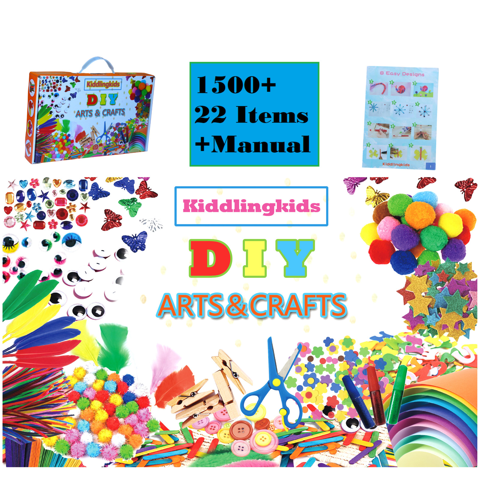 1500+ Arts and Crafts Supplies & Materials for Kids – Ultimate Bulk Craft Kit