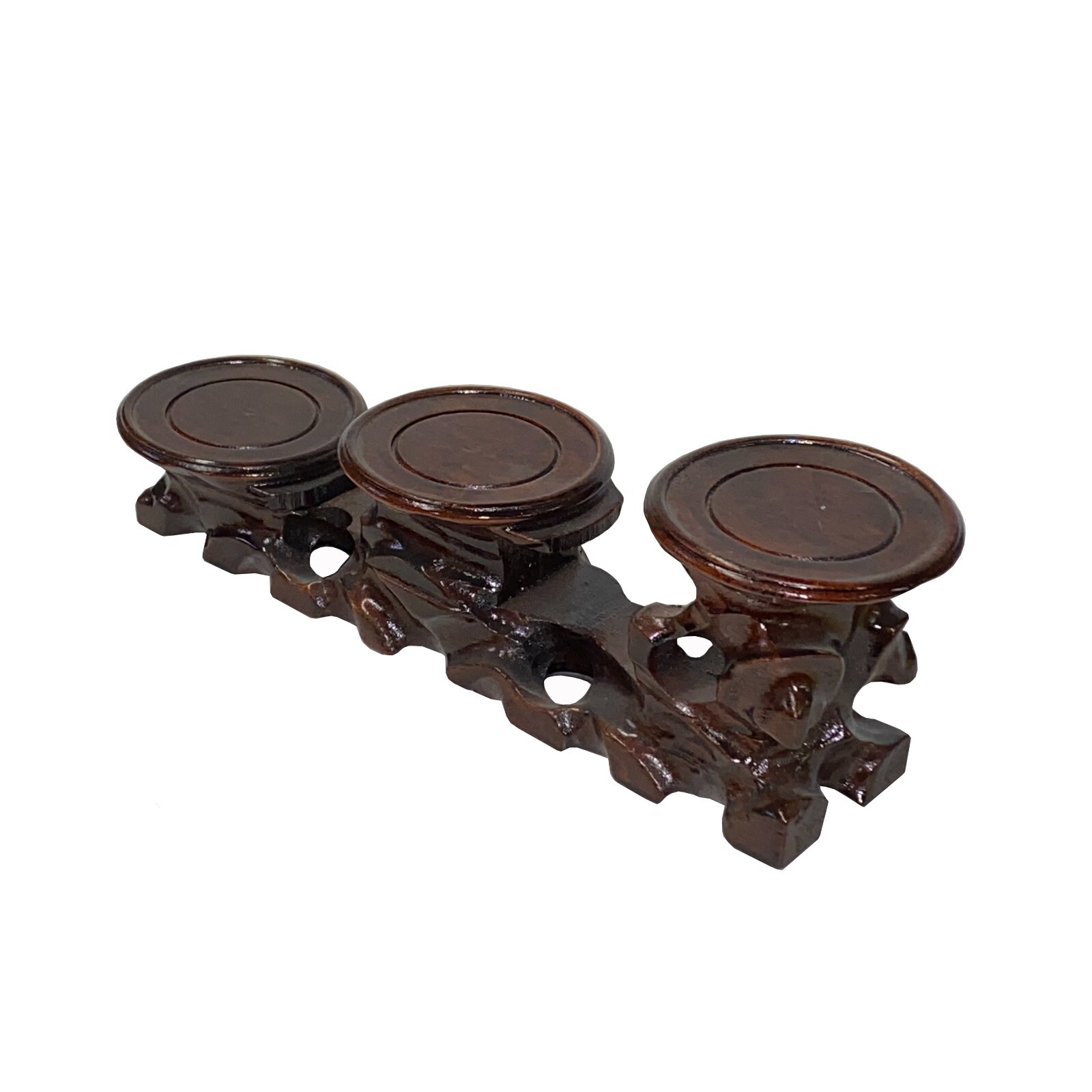 Chinese Brown Stem Uneven 3 Steps Table Top Display Stand Easel ws2850