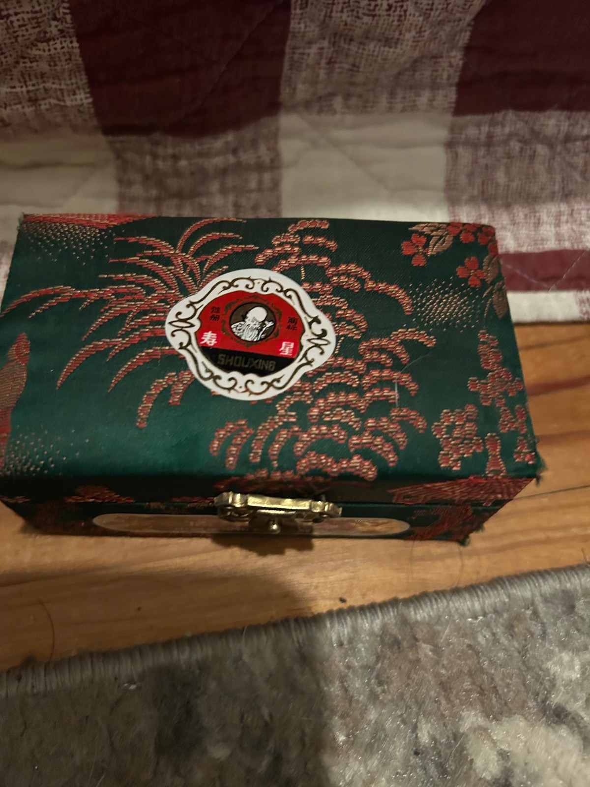 Vintage Shouxing Baoding Iron Ball Direction Medicine Chime Balls Box Stress