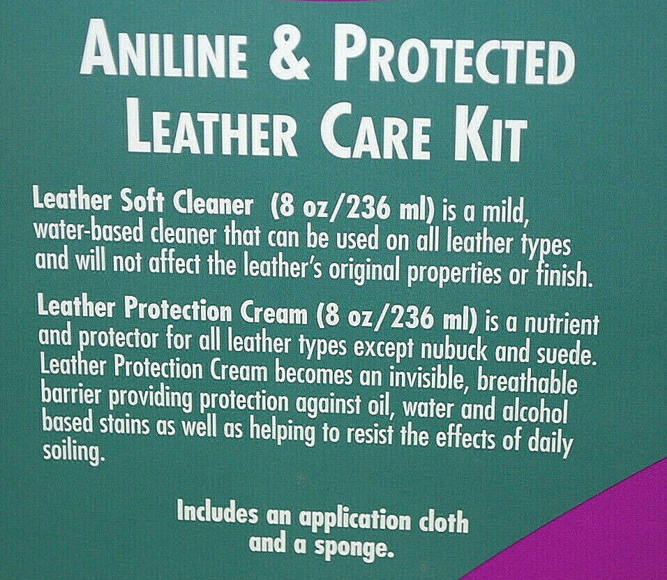 Aniline & Protected Leather Care Kit Leather Master by Dr. Tork 8 oz S8917