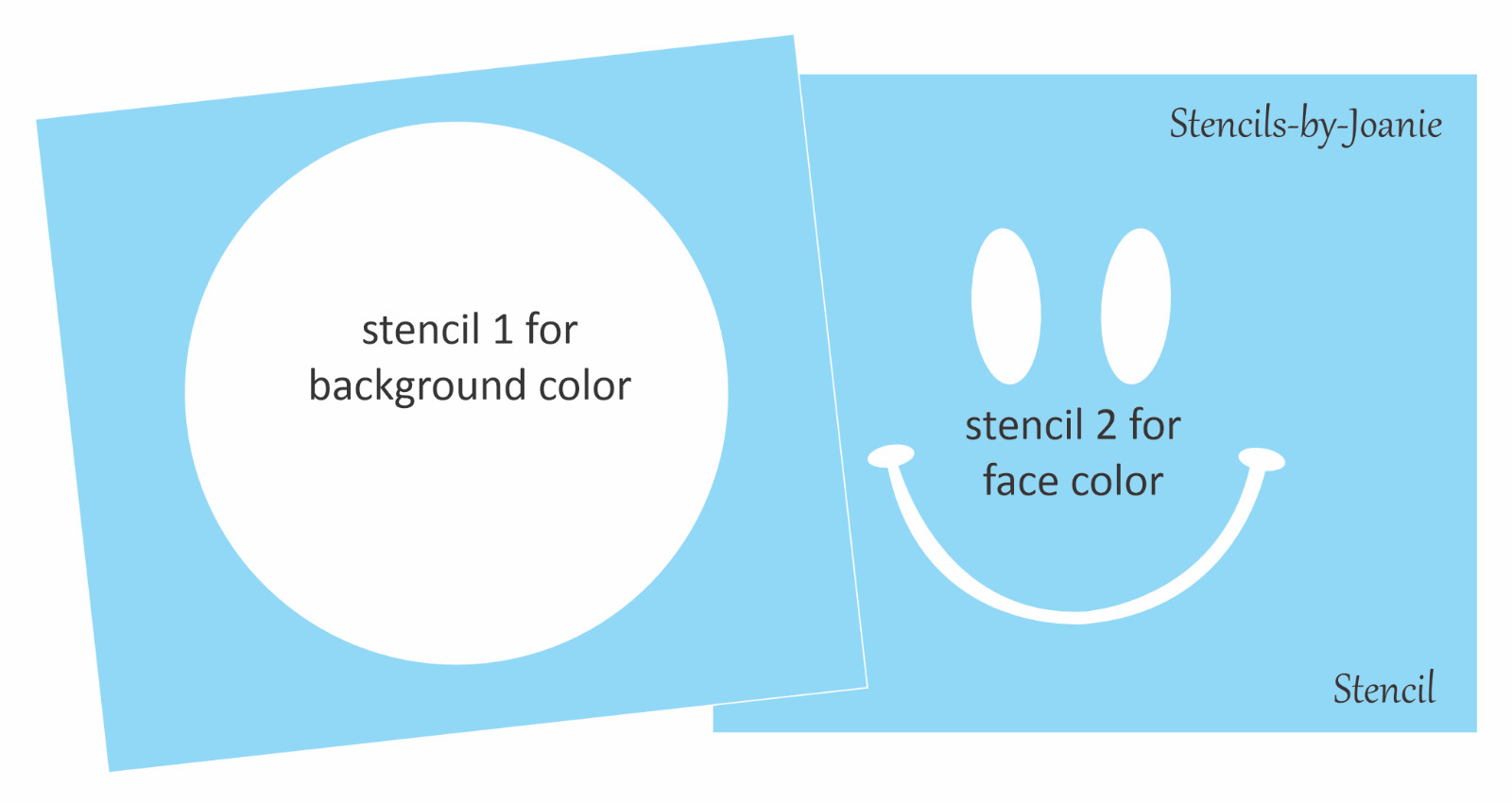 Stencil Joanie Smiley Guy Happy Face Symbol Sunshine Good Day DIY Craft Signs