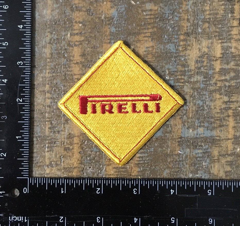Vintage PIRELLI Tires Racing Automotive Race Car Truck Tire Iron-On Patch NOS