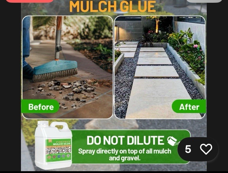 35oz Fast Drying Mulch Glue Outdoor Use Gravel Rock Landscape Hold Safe To Kids