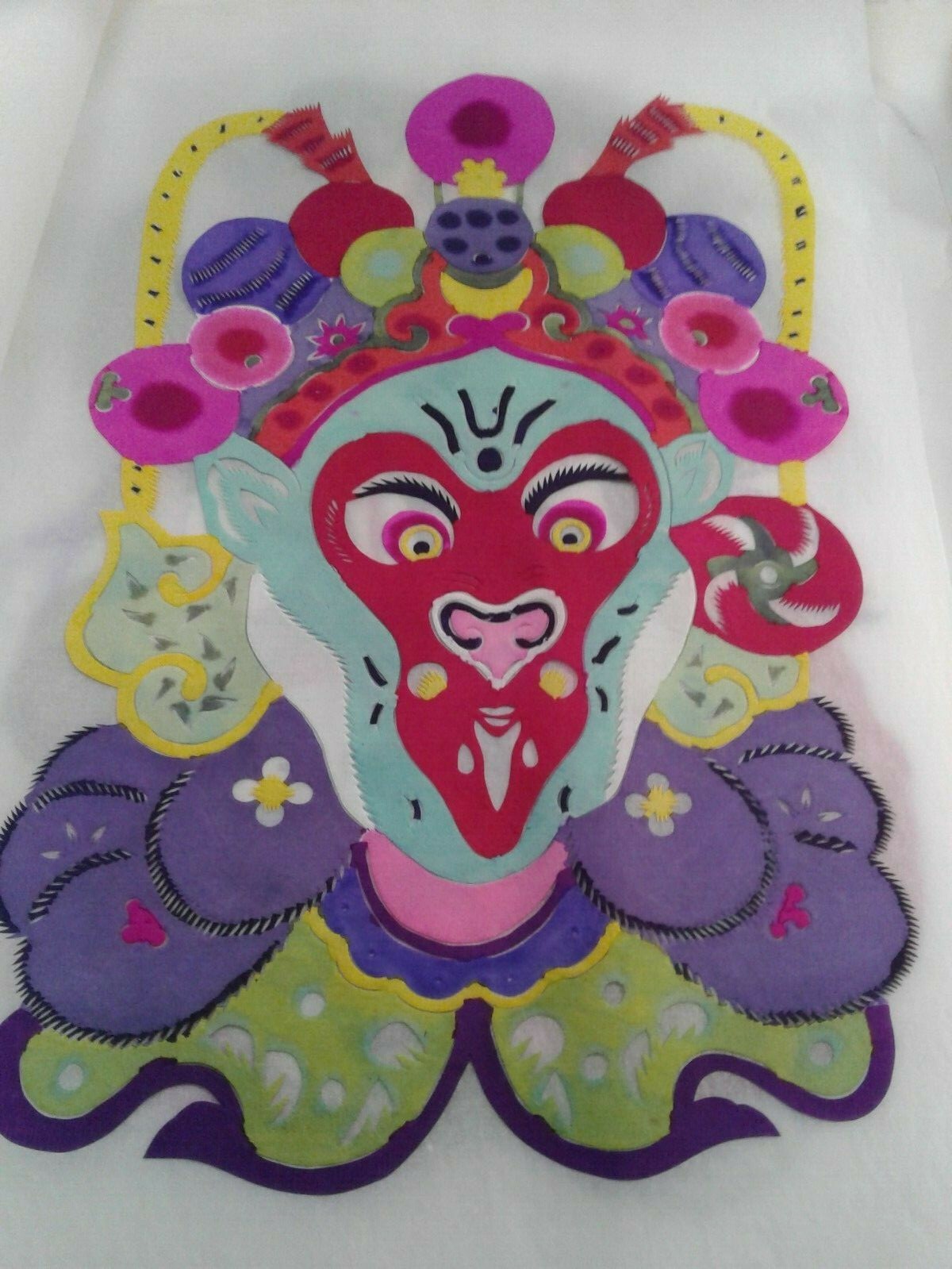 Chinese traditional folk art paper cut outs 10 different pieces in folder CHINA