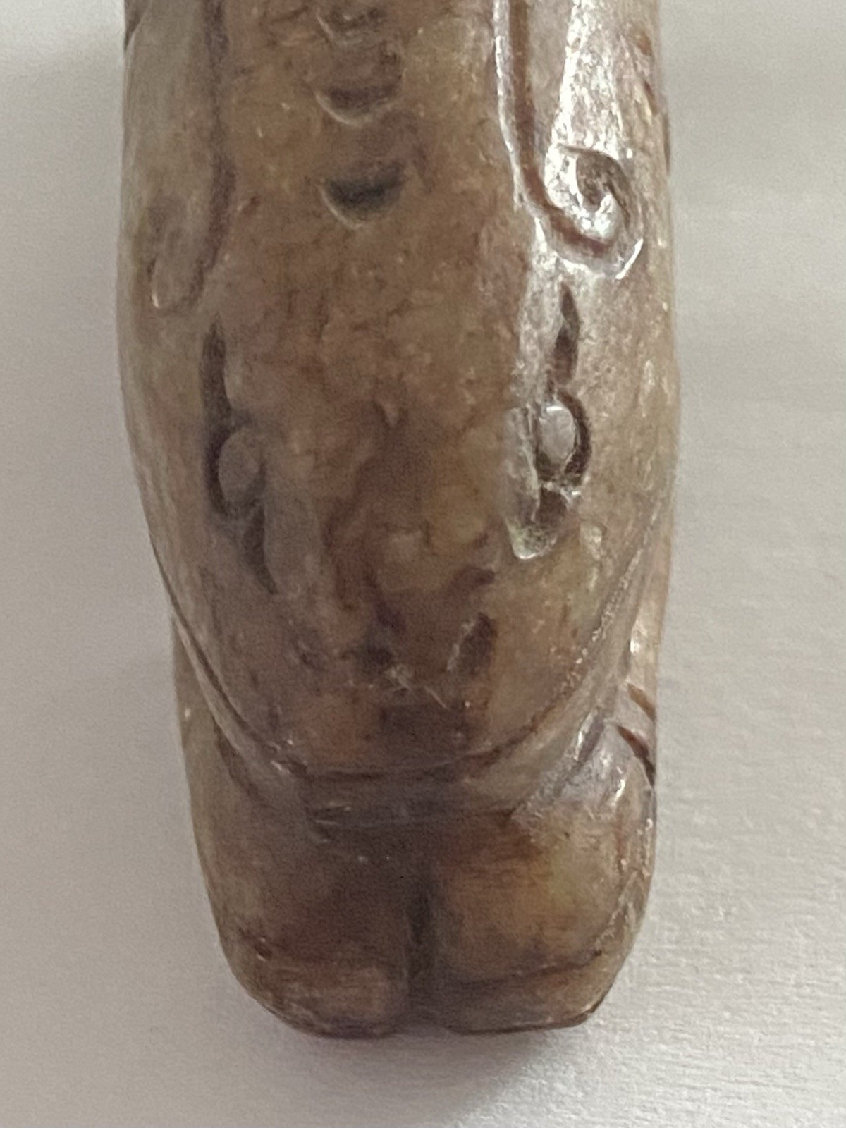 ESTATE FIND Chinese HONGSHAN Culture JADE 2 Heads Amulet/Pendant
