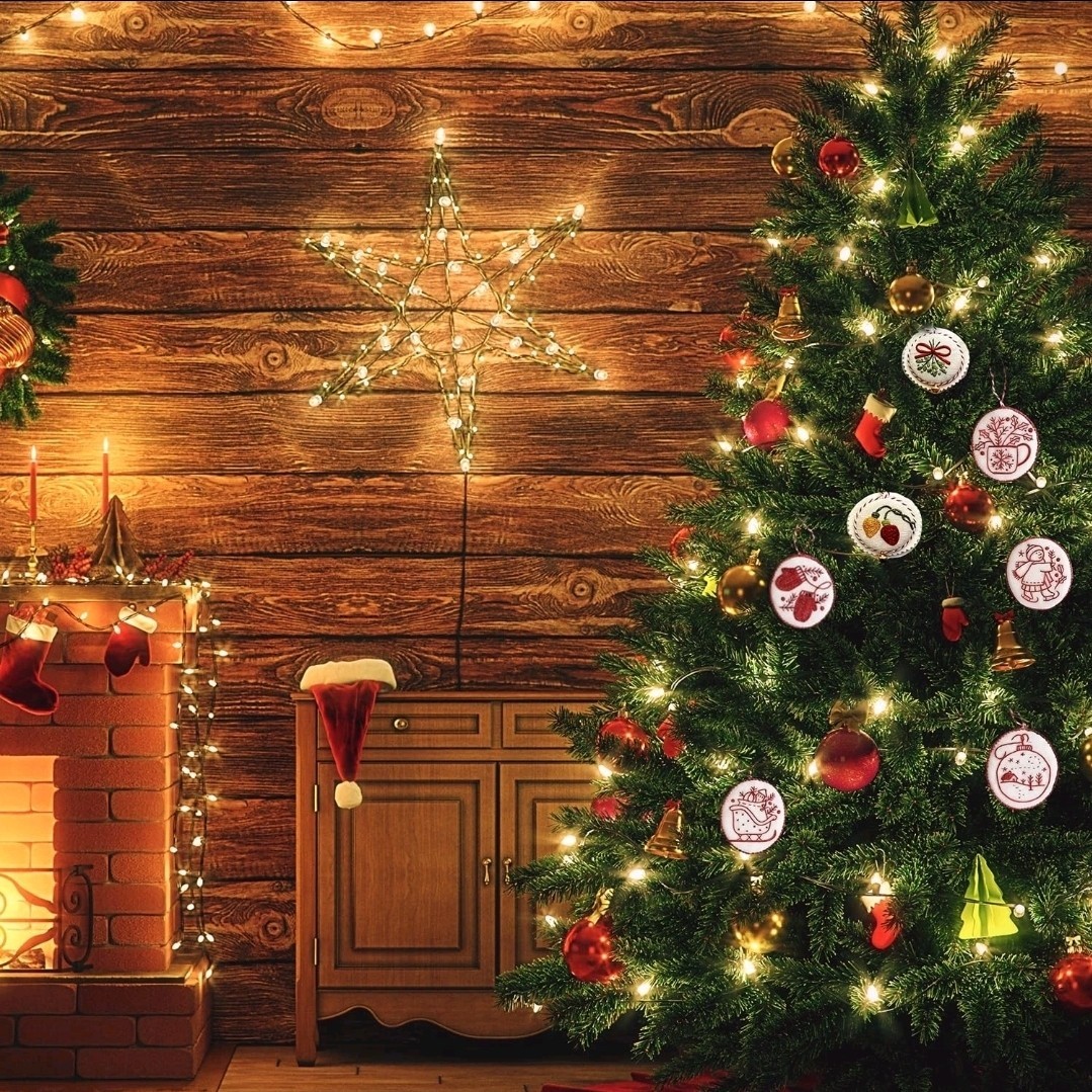 12PCS Embroidery Christmas Ornaments Kit,Hand Needlepoint Christmas Or…