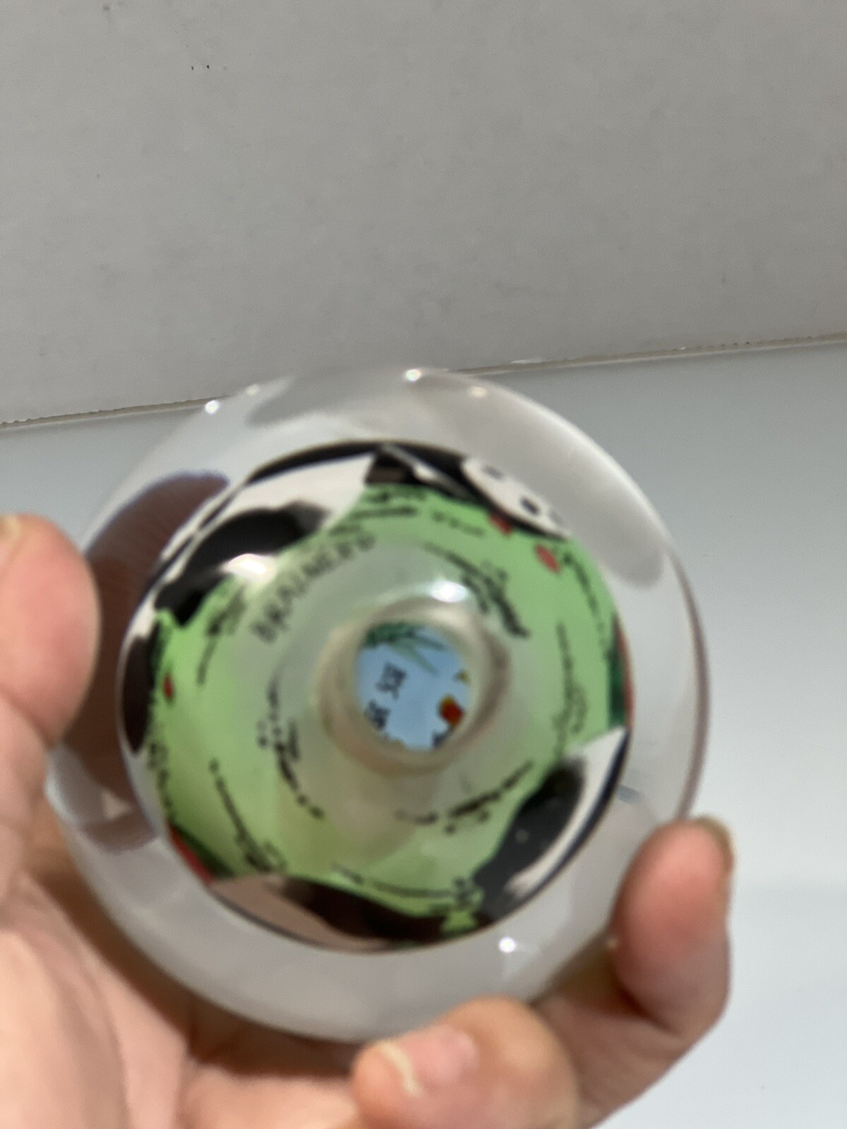 Panda Bear Family Crystal Globe, Hand Painted