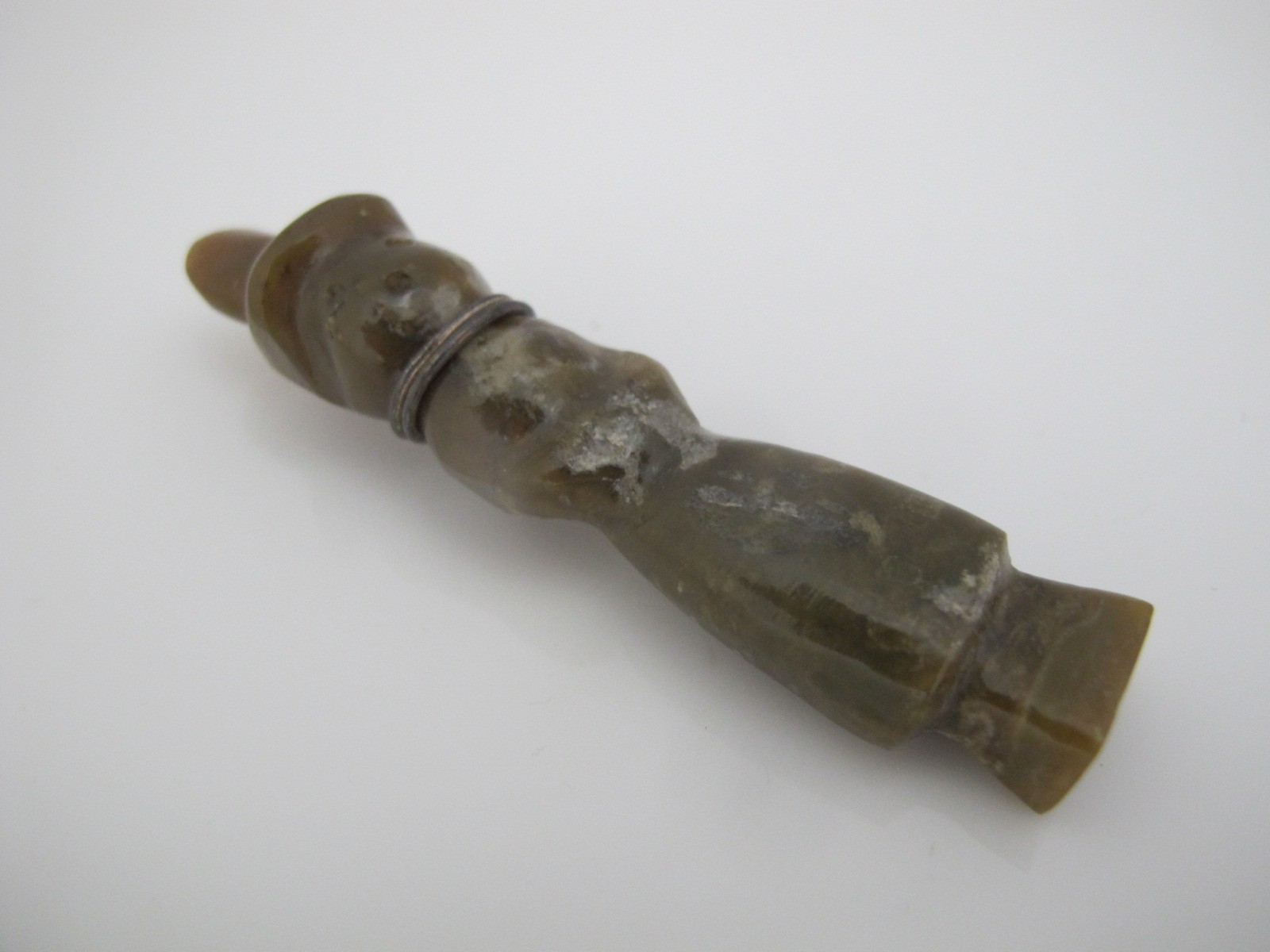 CHINESE Small Carved JADE Green Stone FIGURATIVE Amulet Pendant Figurine