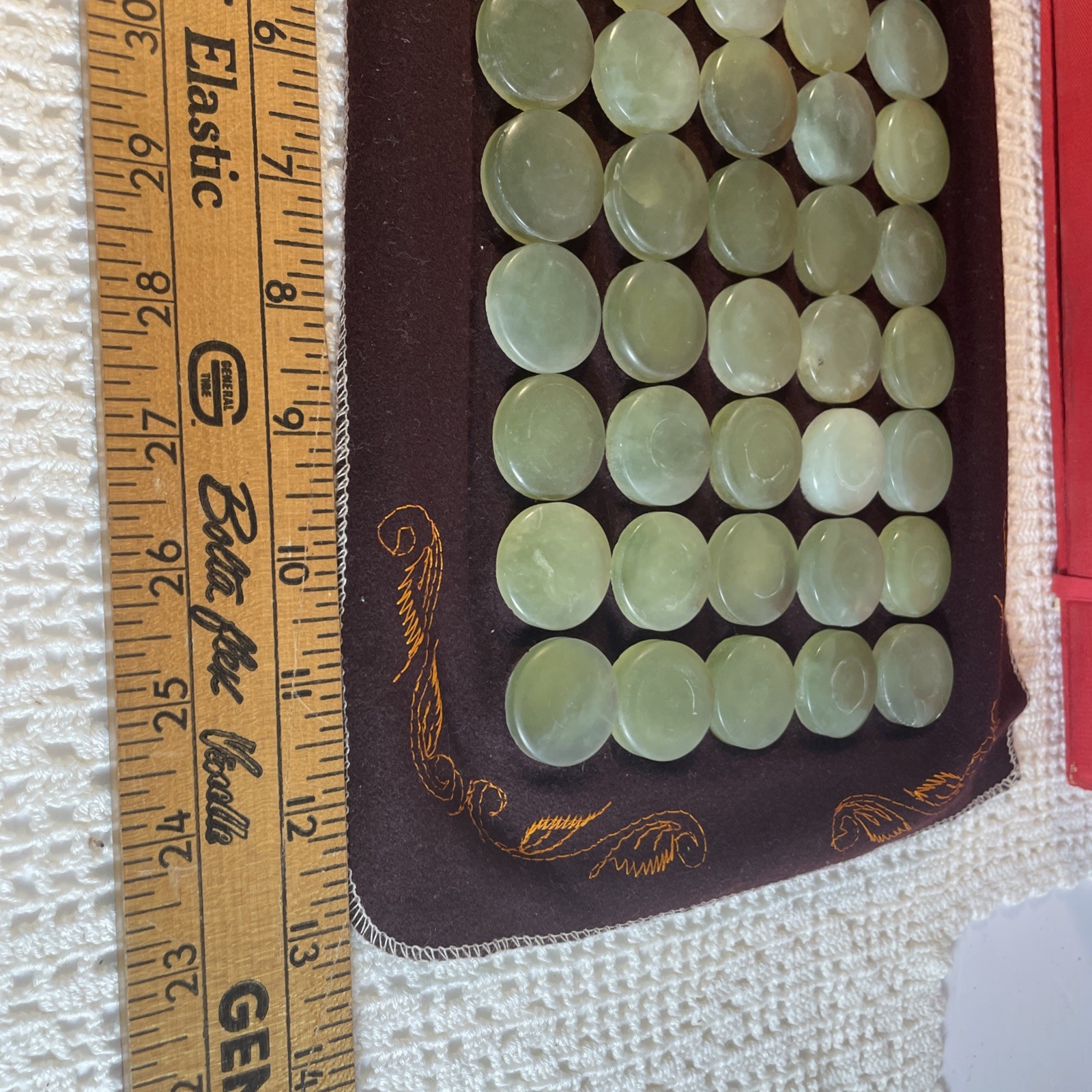 Vintage Chinese Jade Health Pillow w/ Wooden Box | Healing Neck Rest Oriental