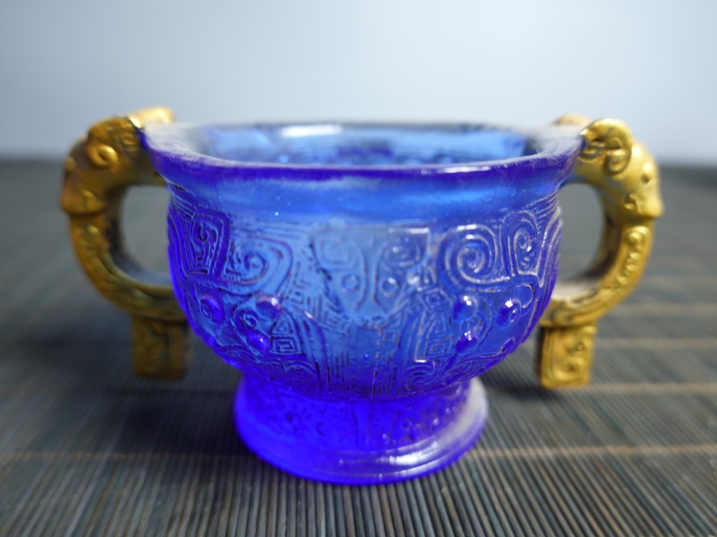 3.9″ Collect China Coloured Glaze Painted Elephant Ears Incense Burner Censer