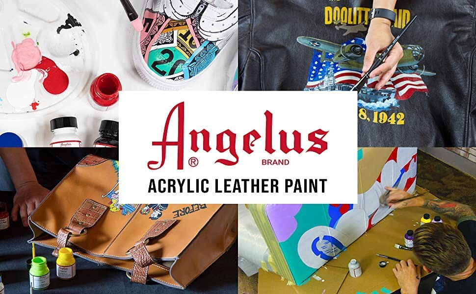 Angelus Acrylic Leather Paint Water Resistant – Blue – 1 Fl.OZ