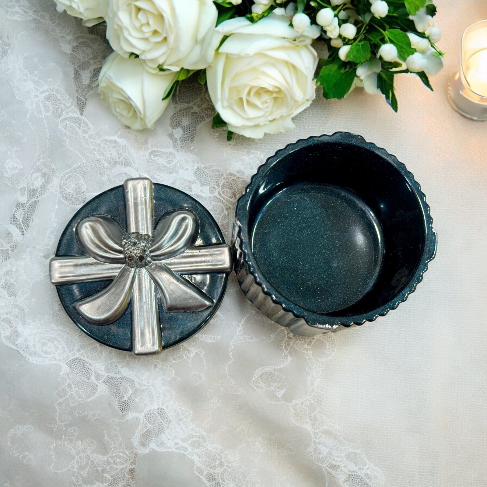 Handmade Bow Present Jar Mold For Resin