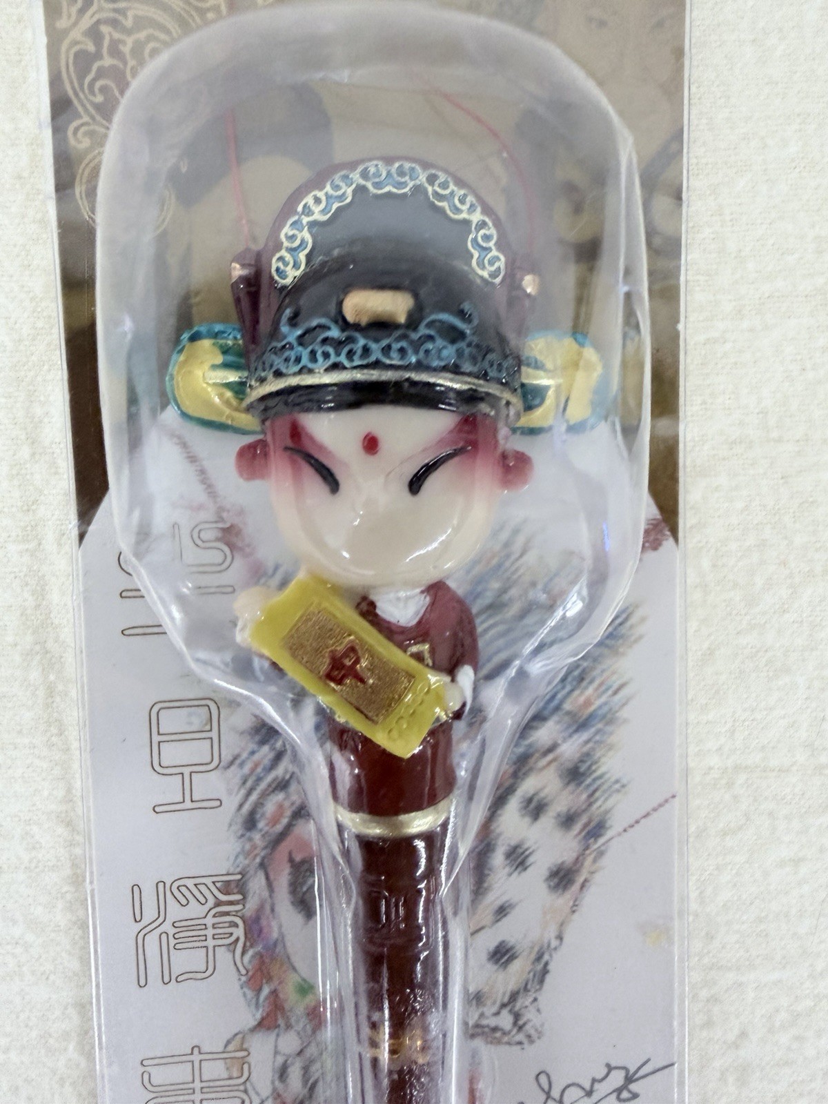 Chinese Beijing Opera Mask Pen Xiboshi Chinoiserie Collectible Art Gift
