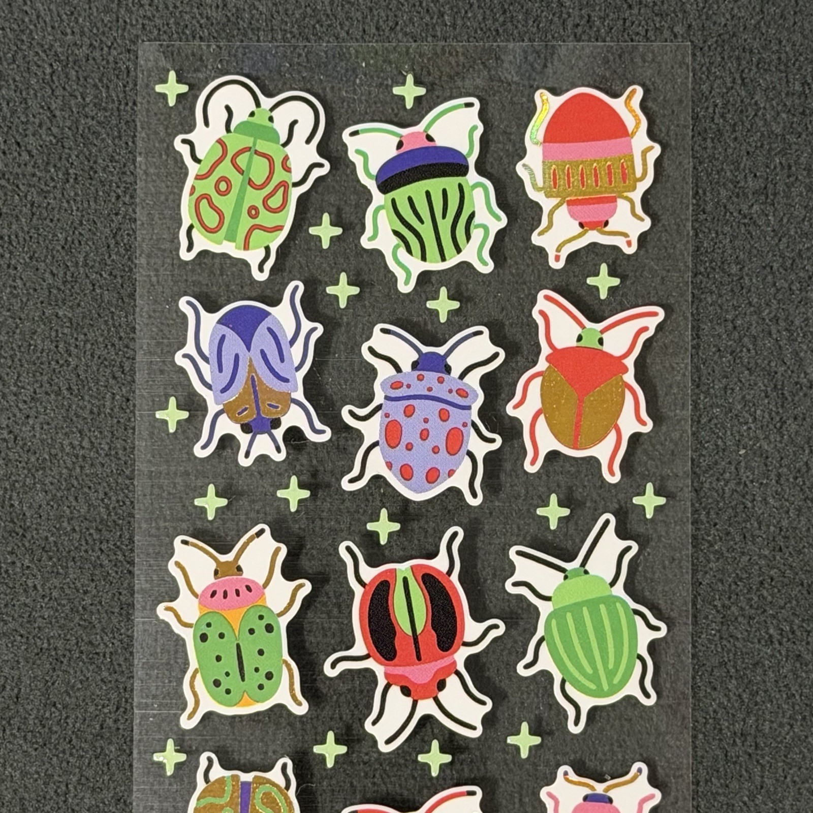Pipsticks “Bright Beetles” Sticker Sheet (2x8in)