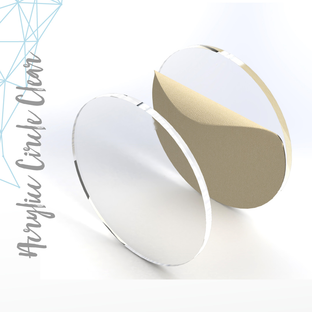 25 ACRYLIC CIRCLE CLEAR 2.5″ BLANK DISCS 1/8″ THICK ROUND SHAPES ACRYLIC SHAPES