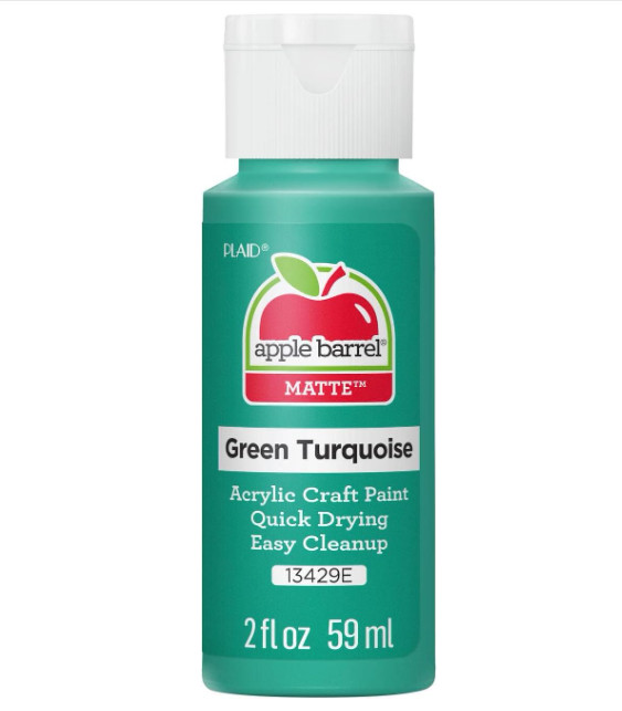 Pintura acrílica 2oz verde turquesa acabado mate DIY manualidades