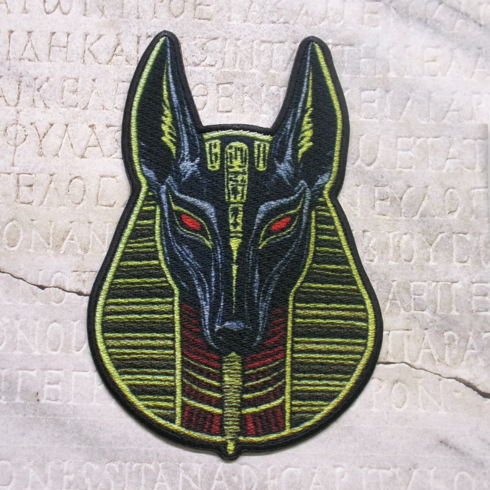 Anubis Jackal Deity Patch Iron-on Applique Ancient Egypt, Protector of the Dead