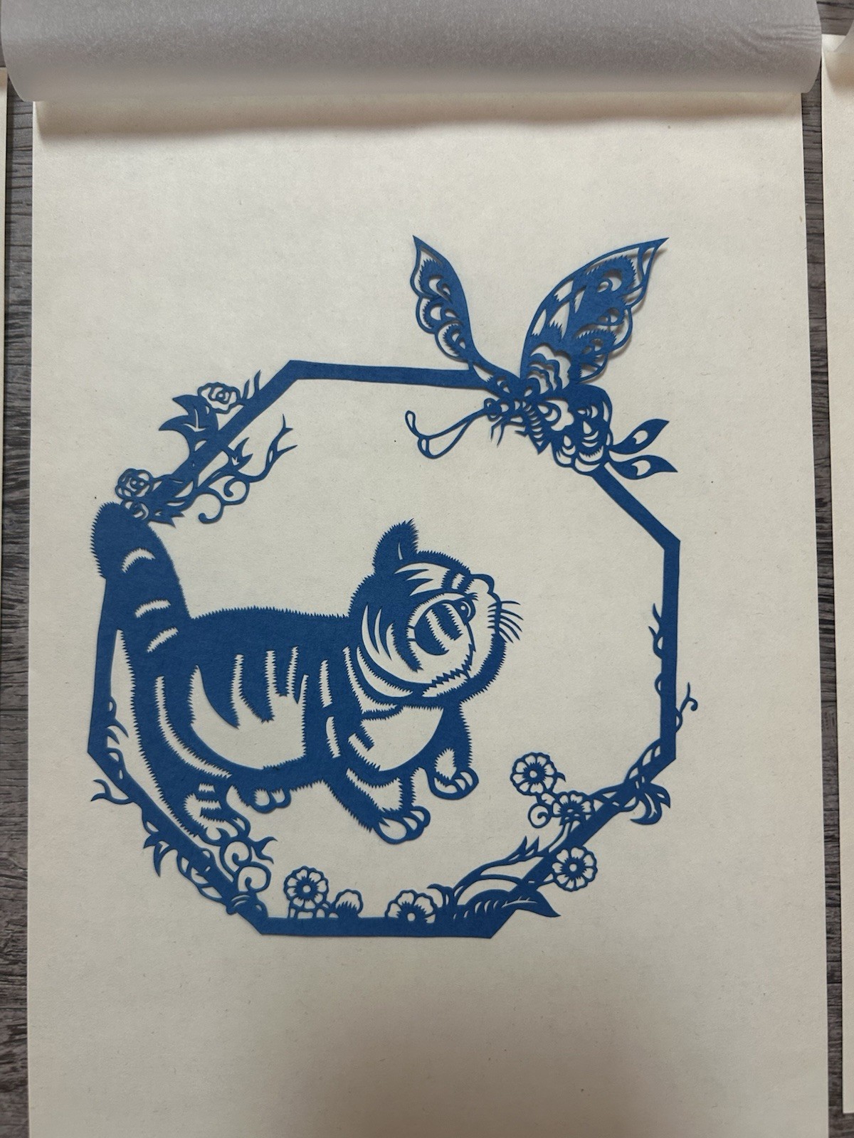 Vintage 1960’s Set of 7 Chinese Cats Paper cuts Cultural Relics Folk Art – MINT