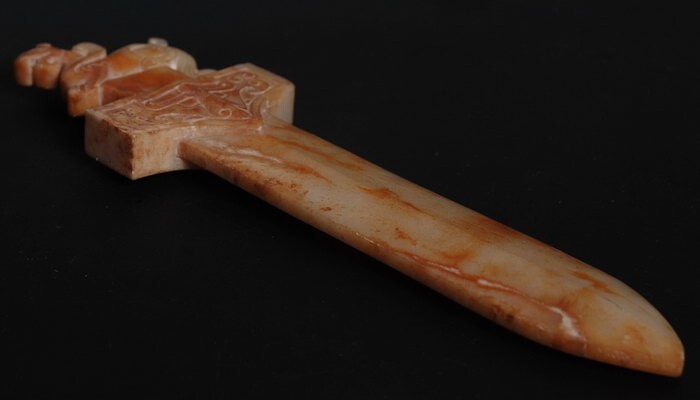 Elegant Chinese culture Han dynasty style double-edged sword! chi-Dragon pattern