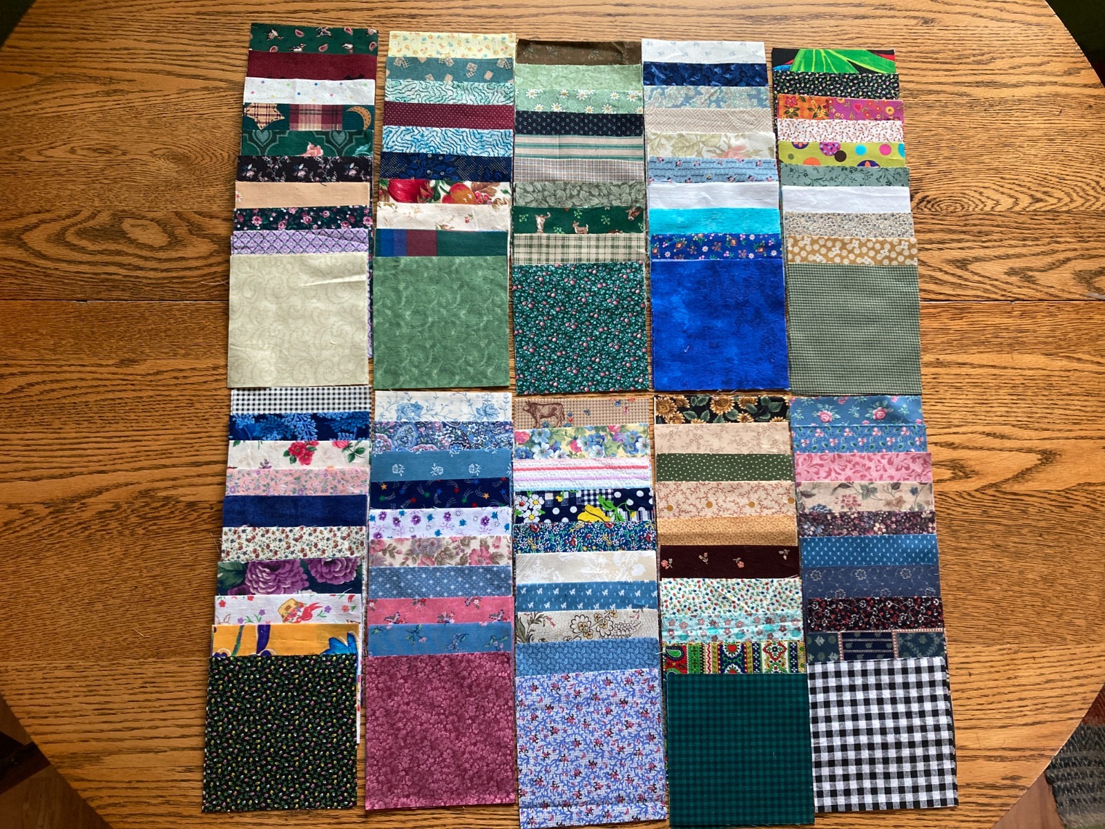Lot 300, 5″ x 5″ Fabric Squares Precut Quilt Blocks 3 of Each All Pictured (2)