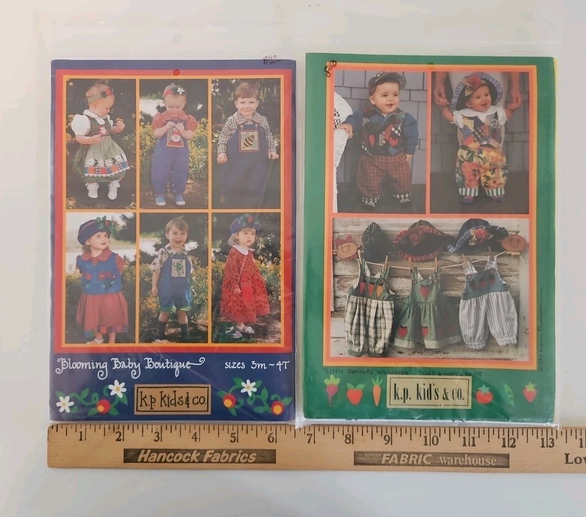Lot of 2 K.P. KIDS & CO. Infant & Toddler Sewing Patterns Sizes 3 Months to 4T
