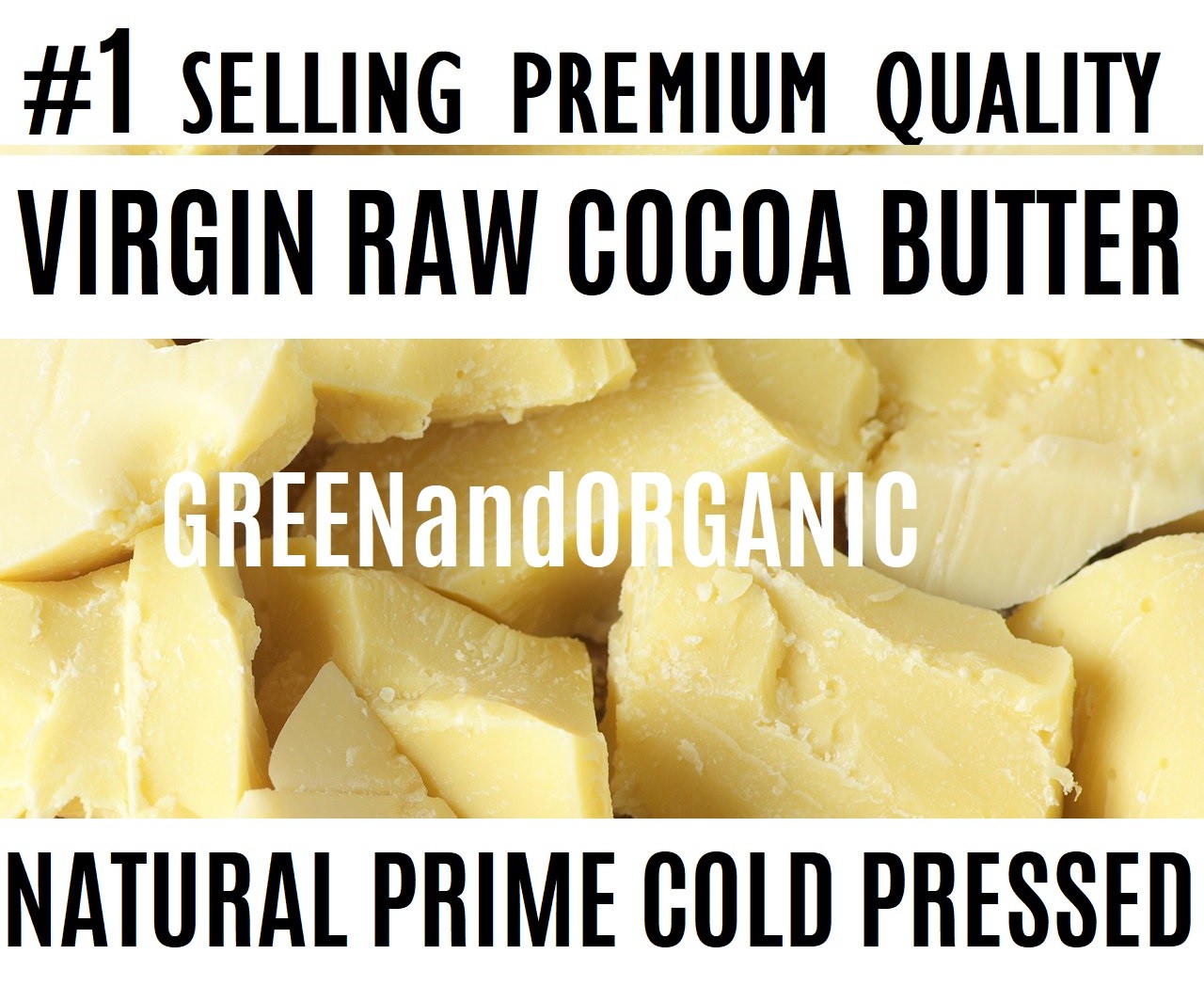 1/2 Lb Raw COCOA BUTTER 100% Pure Unrefined Organic FOOD GRADE Prime Cacao 8 oz